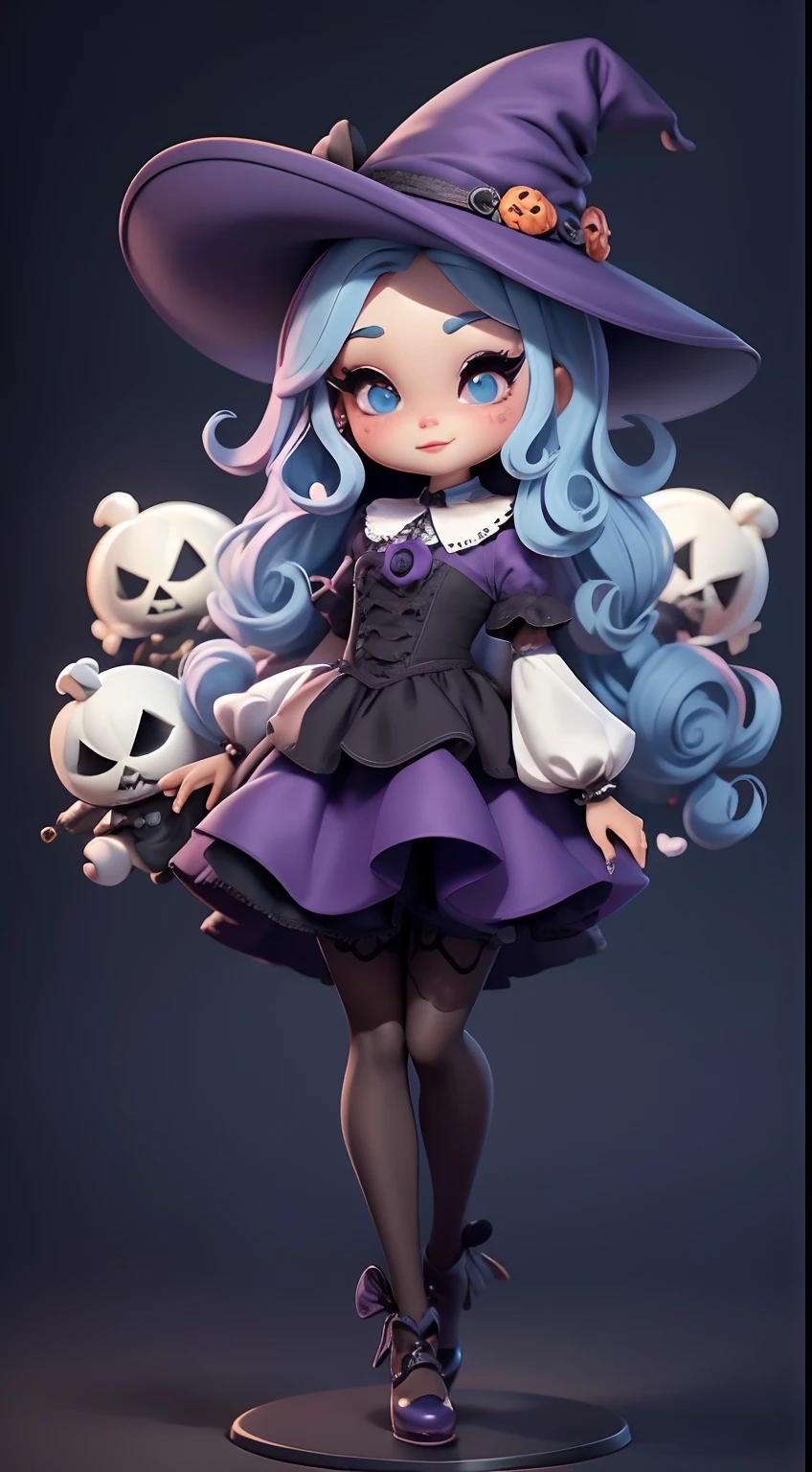 Crie fantasias de boneca estilo Chibi Afro Dread fofas com temas fofos de Halloween.., Each piece has a lot of detail and 8K resolution... All dolls must follow a solid and complete background pattern in the image.., programa (corpo inteiro, incluindo pernas: 1.5)

Bonecas Pequenas de Halloween: Chame-a de Marina... She should have little pastel purple and blue hair... Seus olhos devem ser grandes e expressivos.., It has long eyelashes and rosy cheeks... Um delicado sorriso branco. Marina teve que se vestir com uma fantasia.., Luxury Hat. Ela deve trazer enfeites de Halloween... Don't forget to add details to your clothes.., Love Buttons & Pouches.., Nice shoes

Don't forget to add shadows.., Textura e detalhe no cabelo, Clothes, Halloween Home Appliances, To make them cuter and more charming...