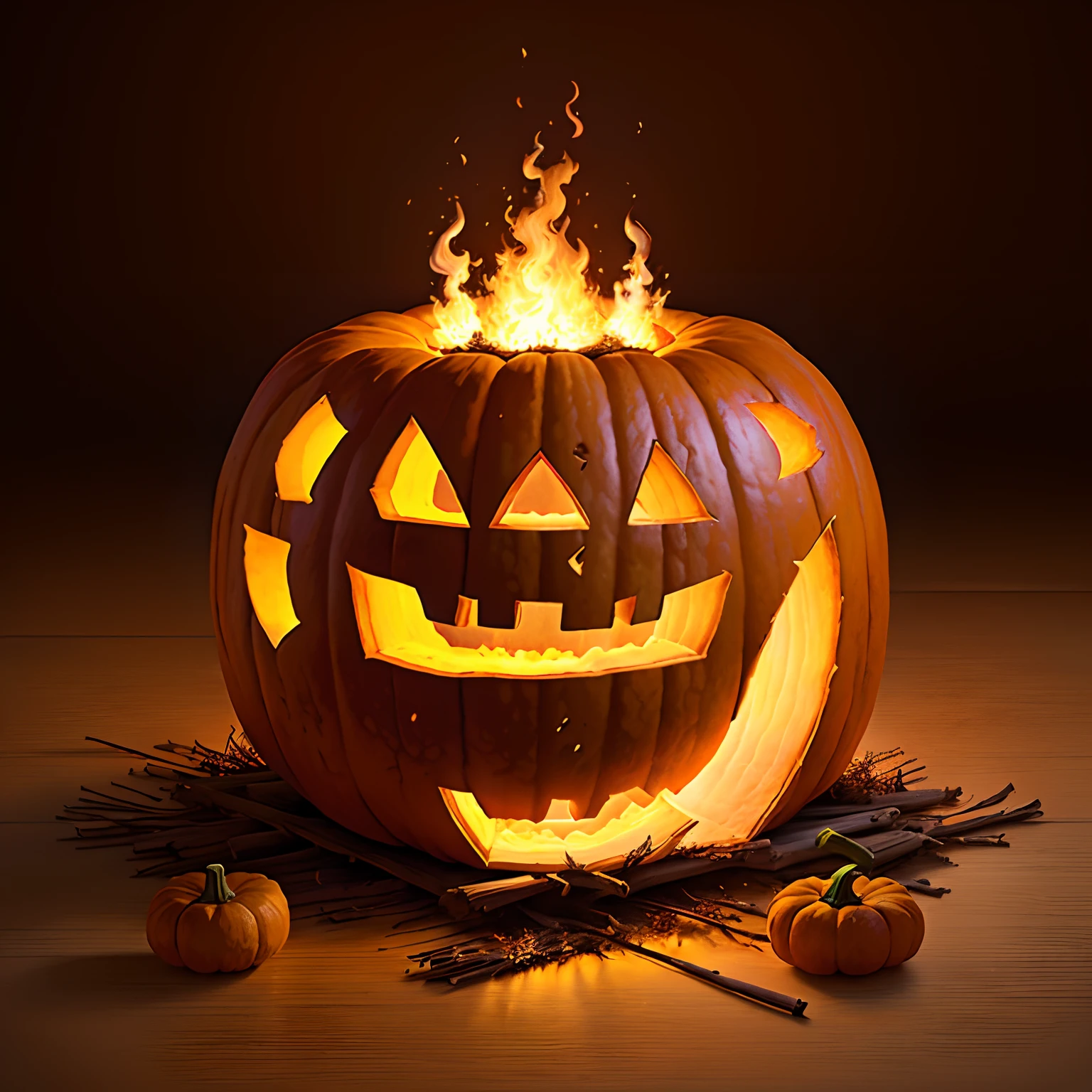 Realistic Burning Pumpkin Album Cover