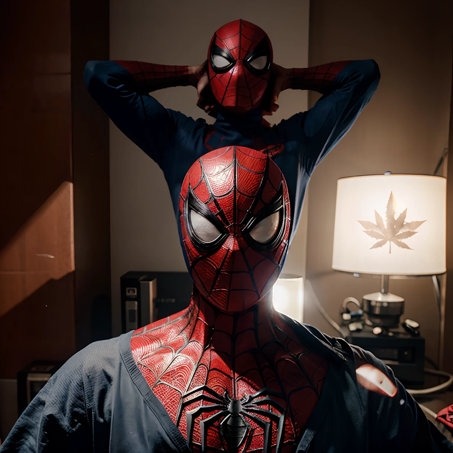 spiderman with weed