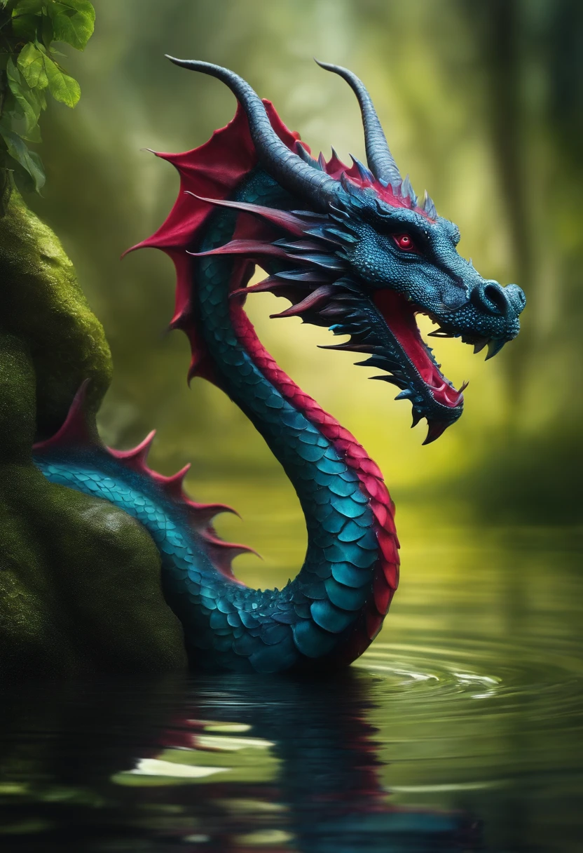 un dragon dans une goutte d'eau