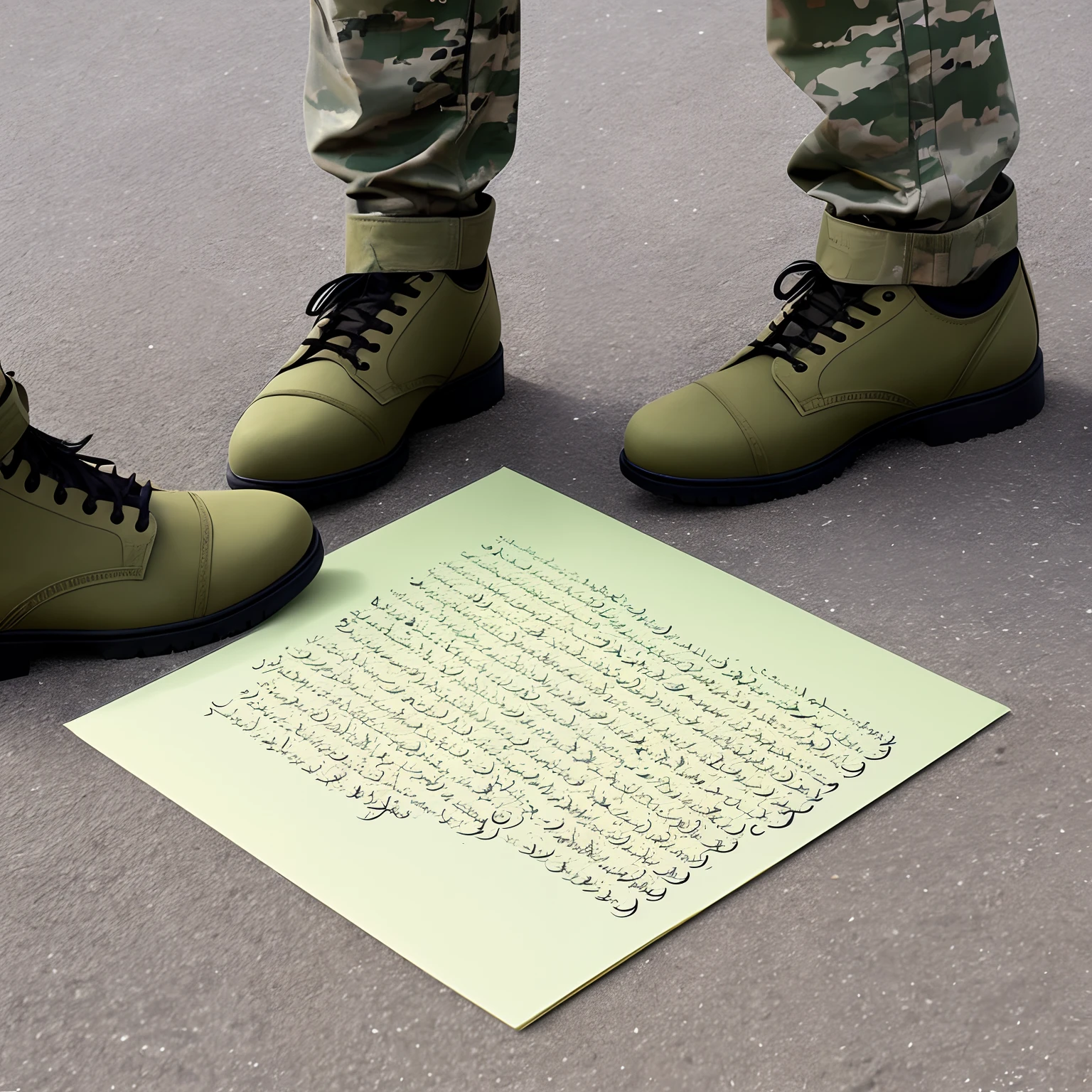 Soldier stepping on Quran