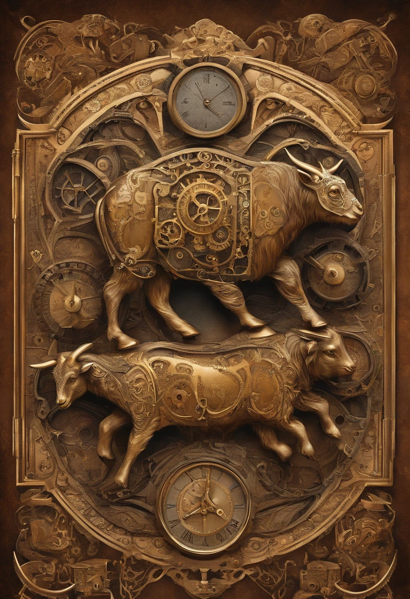 Bull and bear trading stocks on the stock exchange