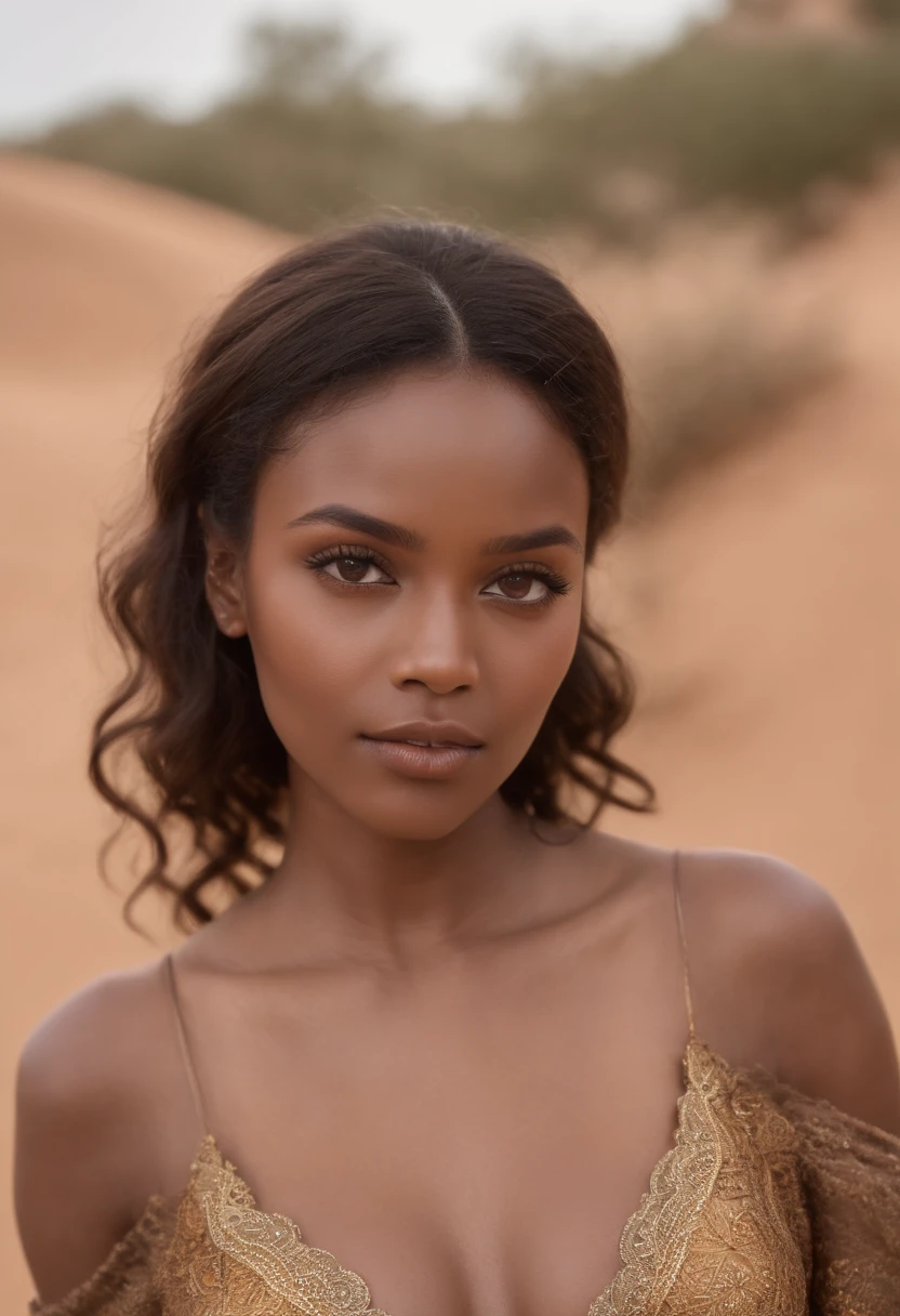 des tresses africaine loocks)),((Dark African skin, Very deep ebony skin)), ((Its beauty is undeniable)), ((Excited cute face)), ((Hyper detailed perfect eyes,)), ((Pose mignonne)) showing off its generous curves, ((Langue sortie)), ((Seductive )), sexy, (( nuisette dentelle) vue sure tout le corp , half-naked, (( peau)), ((debout, Vue de face)), ((toucher ses propres cheveux dans une pose sexy)), ((dehors, Ville publique)), Sharp Focus CGI, photoreallistic, High detail, Realstic, Masterpiece, absurdes, Best quality, Hdr, High quality, high-definition, Extremely detailed, 8k wallpaper, Intricate details, 8K UHD, Full-HD, (photo realist:1.2), contraste, intense illumination, lighting cinematic, natural lighting, hard light, contre-jour, Illumination globale, occlusion ambiante