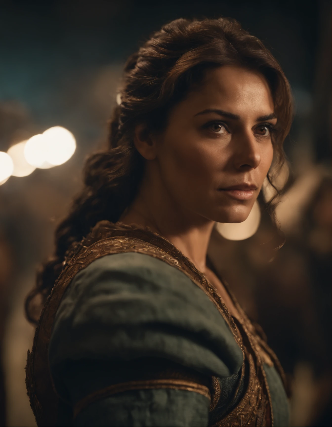 cinematic portrait of the female character Poiison, do jogo Final Fighter, parte superior do corpo, rosto, facing the audience, (realidade :1.3), uma das obras mais bonitas do mundo, a woman looks at the camera, roupas de briga de rua, (roupas velhas danificadas e desgastadas :1.4), rosto bonito detalhado, Action Shooting, Fundo antigo da cidade, fotos realistas, CG, Art Station