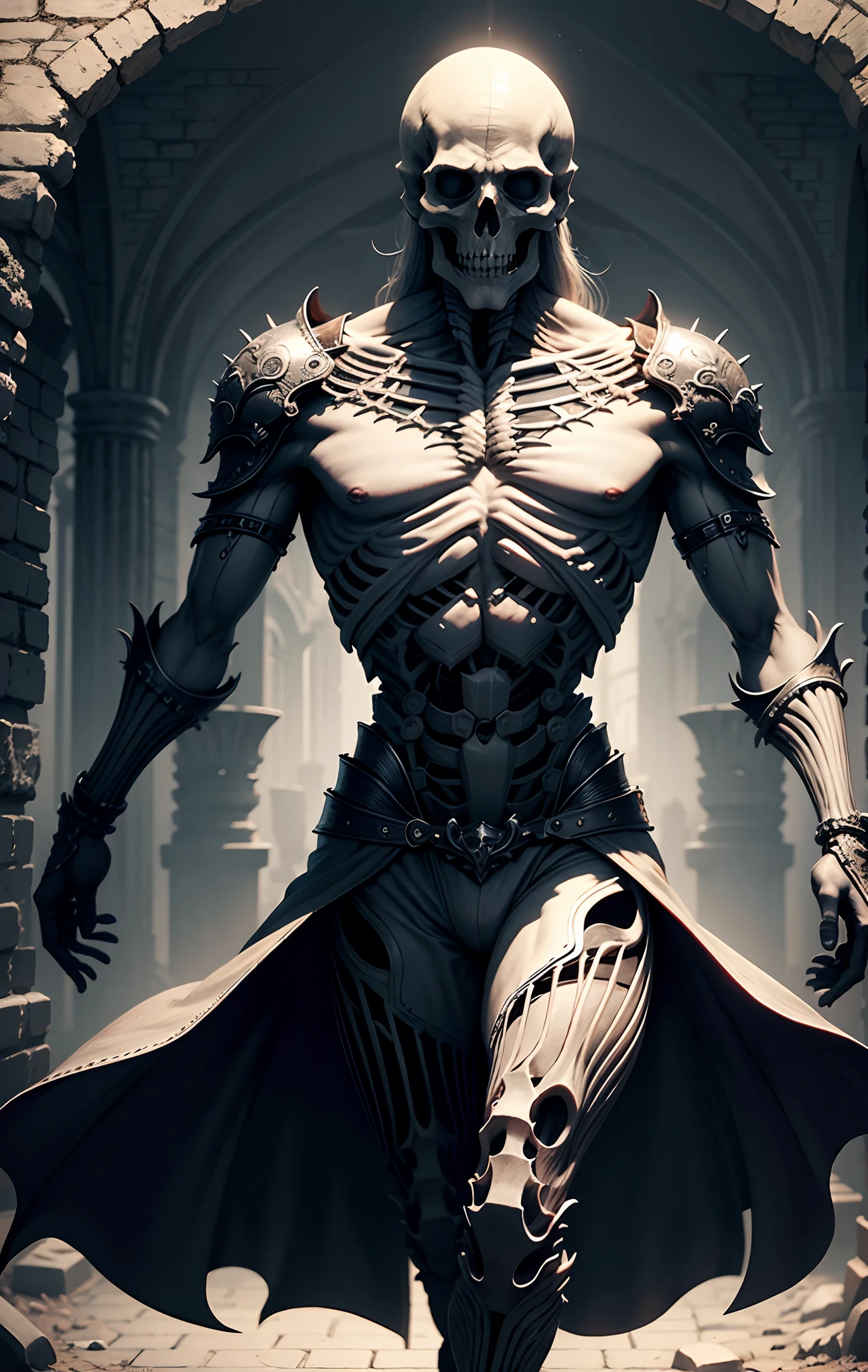 "The king of the skeleton with intricate details, View detailed information items and skill images with dynamic effects."