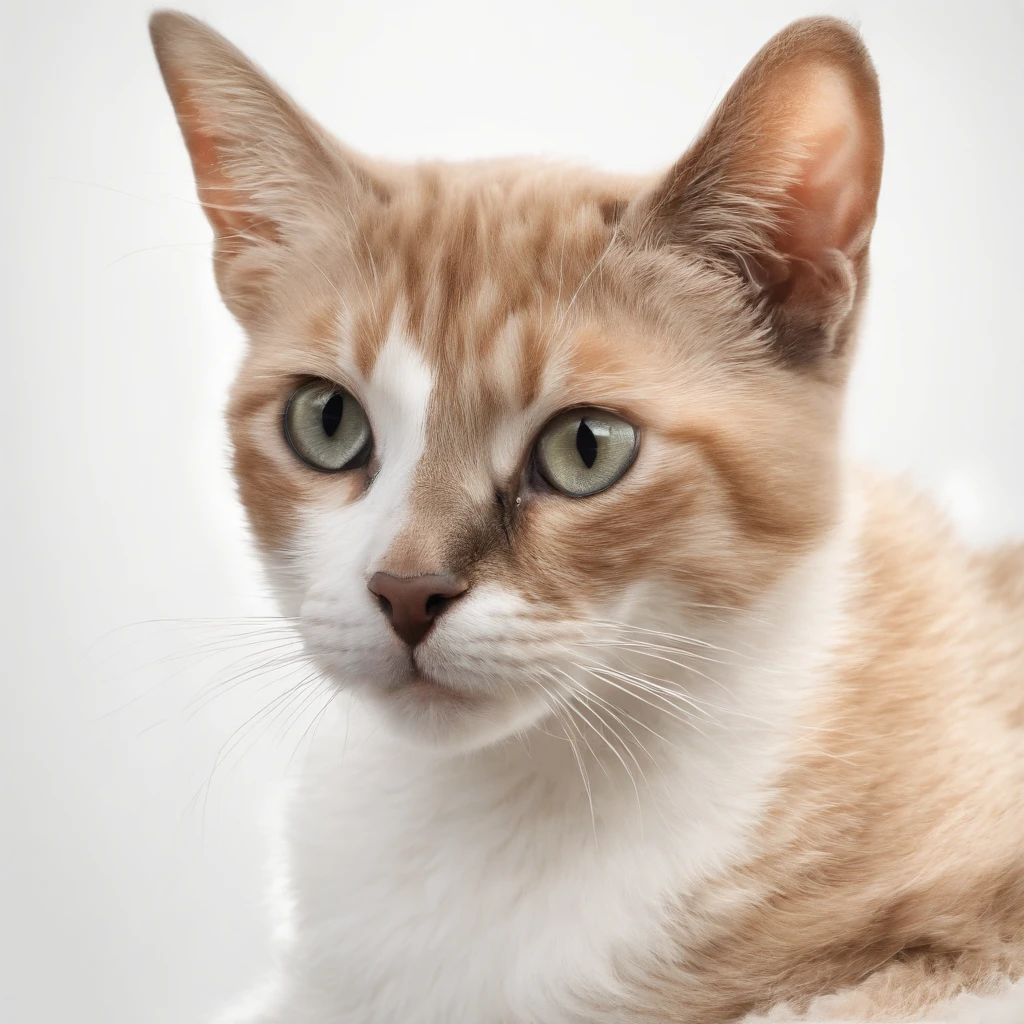 gato, raza siamés tabby point,Kitten Vector T-Shirt Print, Estilo detallado de pegatina, Realistic sketch style color design, fondo blanco