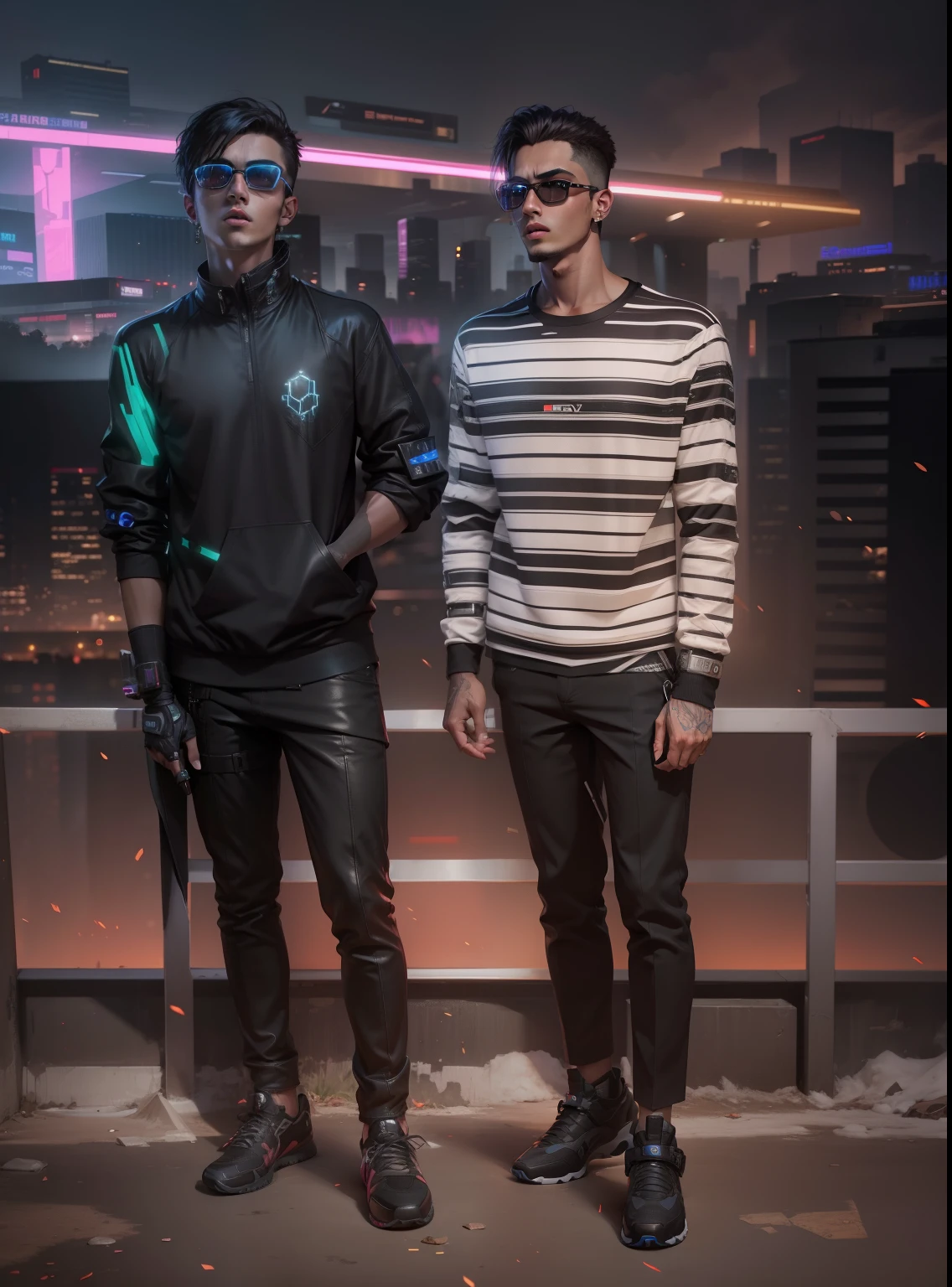Change background cyberpunk handsome boy, realistic face, ultra realistic