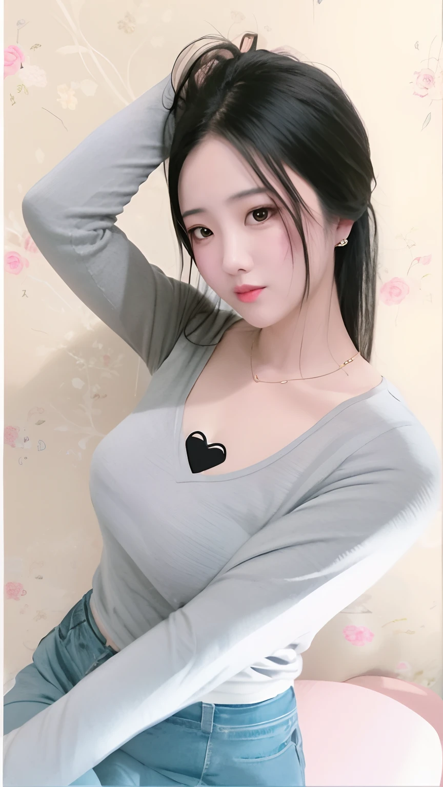 araffe asian woman sitting on a bench in a pink shirt, gorgeous young korean woman, korean girl, xintong chen, young and cute girl, asian girl, beautiful south korean woman, chinese girl, young asian girl, a cute young woman, beautiful young korean woman, trending at cgstation, jaeyeon nam, xision wu, sakimichan