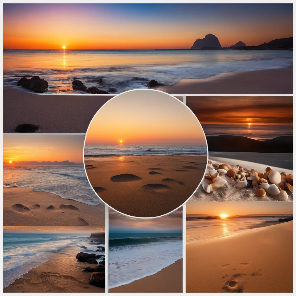 Photography of , Men Sweat Shirts , Flees, Collection for 2024 winter , different color contrast fowwling new trends , 8k, Ultra HD ,BokehThe sunset should be clear on the sea, sharp sands, surrounded by some seashells and starfish, high quality in shadows, ultra quality in sands, super details, 8k
