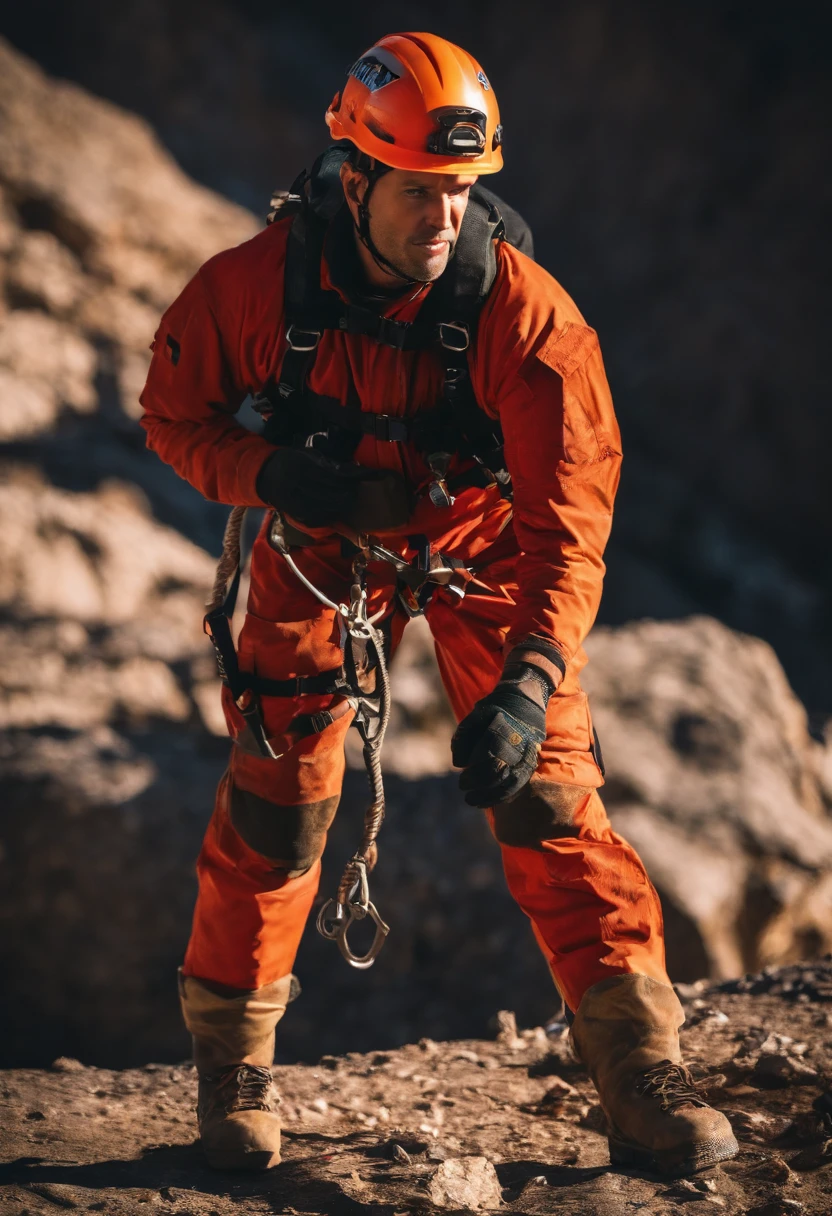 People who carry out rope rescue training,(A group of climbers:1.1),Rescue operations,action sports,climbing,mountain peaks,Cord,challenge,highly,Courage,(Heroic rescue scene:1.2),Emergency Response Team,full body shot of, (Jaw-dropping effect), ,(Studio lighting), hyper HD, A high resolution