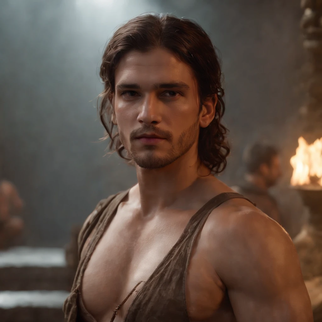(Professional 3D rendering:1.3) de (Realistic:1.3) foto de arte mais bonita do mundo,soft features, brilliant male heroes, ((epic hero, fantasia muscular, rough man, Wet hero with long hair appearance, Short beard and fierce expression in dynamic pose, fantastic location, majestoso ambiente desordenado)), Full-body 8k unified rendering, action shot, poros da pele, very dark lighting, sombreamento pesado, circunstanciado, rosto detalhado, (Vibrando, Fotografia realista, Realistic, Dramatic, Escuro, foco nítido, 8k), (Roupas de couro velhas danificadas pelo mau tempo:1.4), ((((Use peles)))), (intrincado:1.4), decadente, (altamente detalhado:1.4), Pintura digital, rendering by octane, art stations, conceito-arte, liso, foco nítido, illustration, germe da arte, (Loish:0.23), Wlop Ilya Kuvshinov, e greg rutkowski e alphonse mucha gracias, (global ilumination, studiolight, light volumetric), chuva forte, floating particles, patife, fantasia, Nosso, Corpo inteiroesbiano, ((Fundo escuro e antigo da cidade:1.3)),CGSesociedade,Strong Armor Art Stations from the front