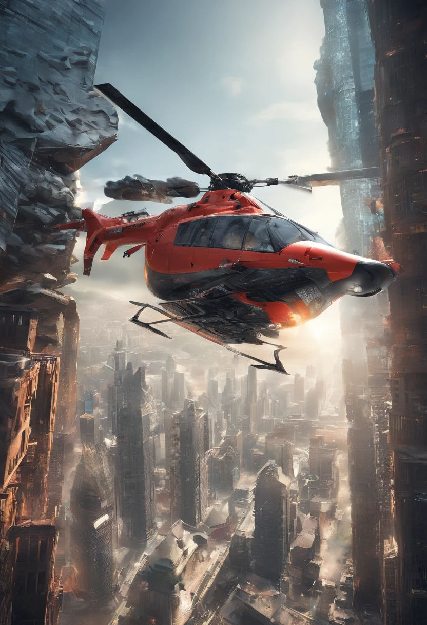 (best quality,4k,highres,masterpiece:1.2),ultra-detailed,rescue technology innovation and bold exploration in the urban environment,a group of skilled climbers,including individuals from China,relying on ropes for support and safety,(studio lighting,meticulously set up to create a studio-like environment, enhancing visual impact),vivid colors,high-energy,high-intensity,helicopter rescue operation,safety equipment,advanced technology,great heights,scenes captured in ultra-high definition (4K) to ensure maximum details and realism,adrenaline rush,daring adventure,dynamic compositions,action-packed,heart-pounding,dramatic moments,tension-filled environment,panoramic view of the city skyline,adventurous spirit,dedication and teamwork,expertise and precision(martial arts-like athleticism and grace),achieving seemingly impossible feats,urban landscape blending with the rugged beauty of nature,world-class climbers pushing their limits in urban settings,inspiration and motivation for viewers,awe-inspiring visuals,epic scale and grandeur,unforgettable experience.