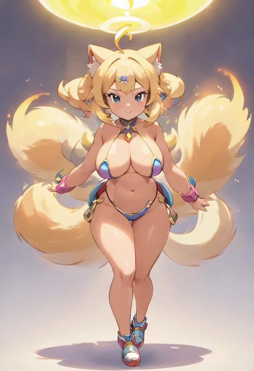 A feminine psychic type bipedal busty puma girl Pokemon