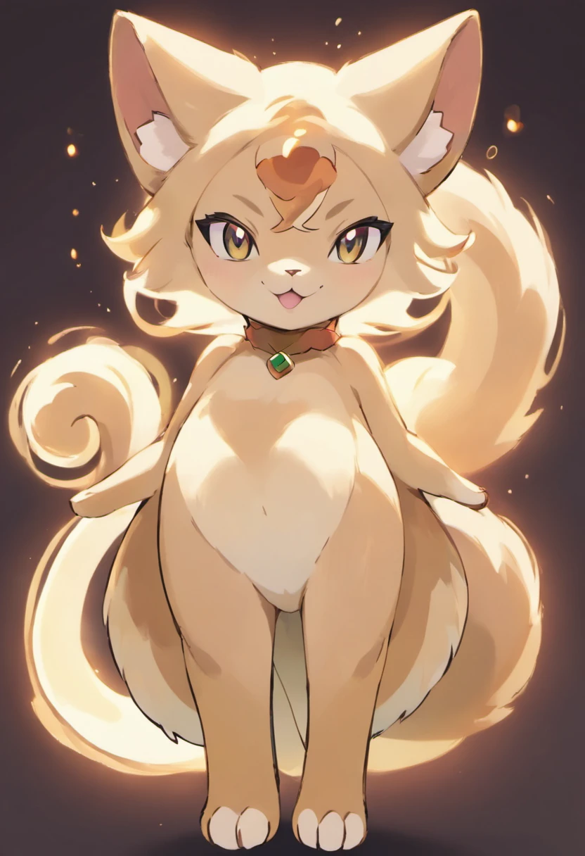 A feminine psychic type bipedal slightly-busty puma Pokemon