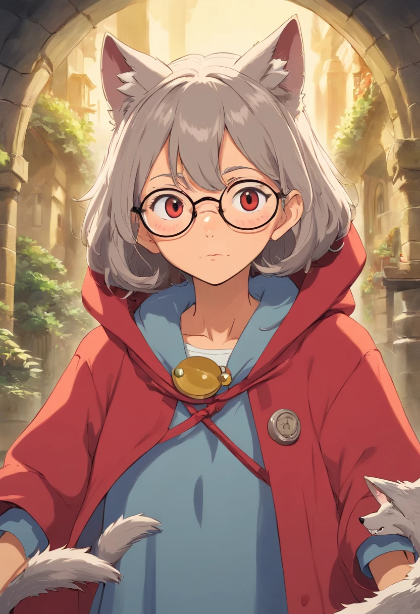 bad wolf from red riding hood wearing a grandma disguise
