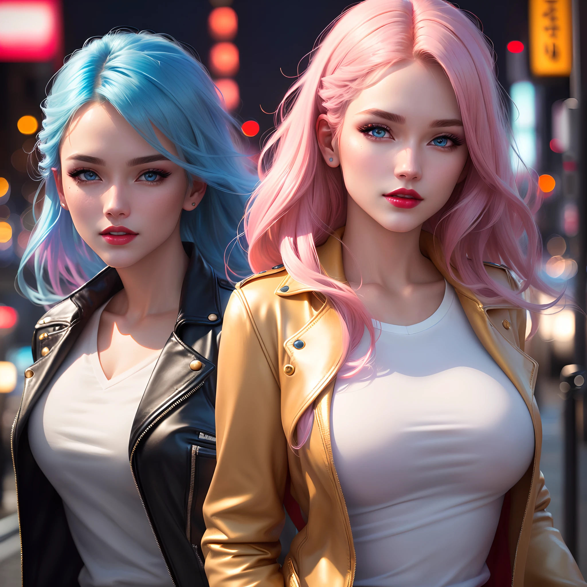 Create super realistic sexy nude female model with close shot ,beautiful face,  red lips, pink cheeks, amazing eyes with blue color, golden hair , small brests, 8k resolution , detailed skin texture , hairs should be detailed, capture Sony alpha camera, high res, dramatic lighting,walking in Tokyo street, Tokyo city background