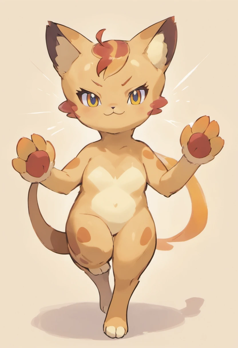 A feminine psychic type bipedal busty puma Pokemon u evolved