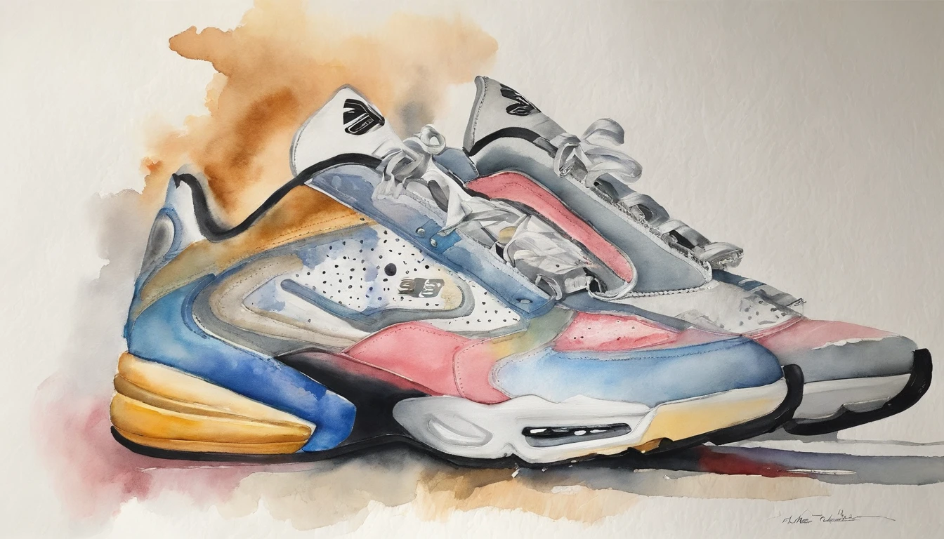 22 anos de idade cara anjo com asas bonitas ,Vestido com roupas futuristas da Balenciaga Supreme Nike Adidas, fundo das nuvens, arte por Velazquez