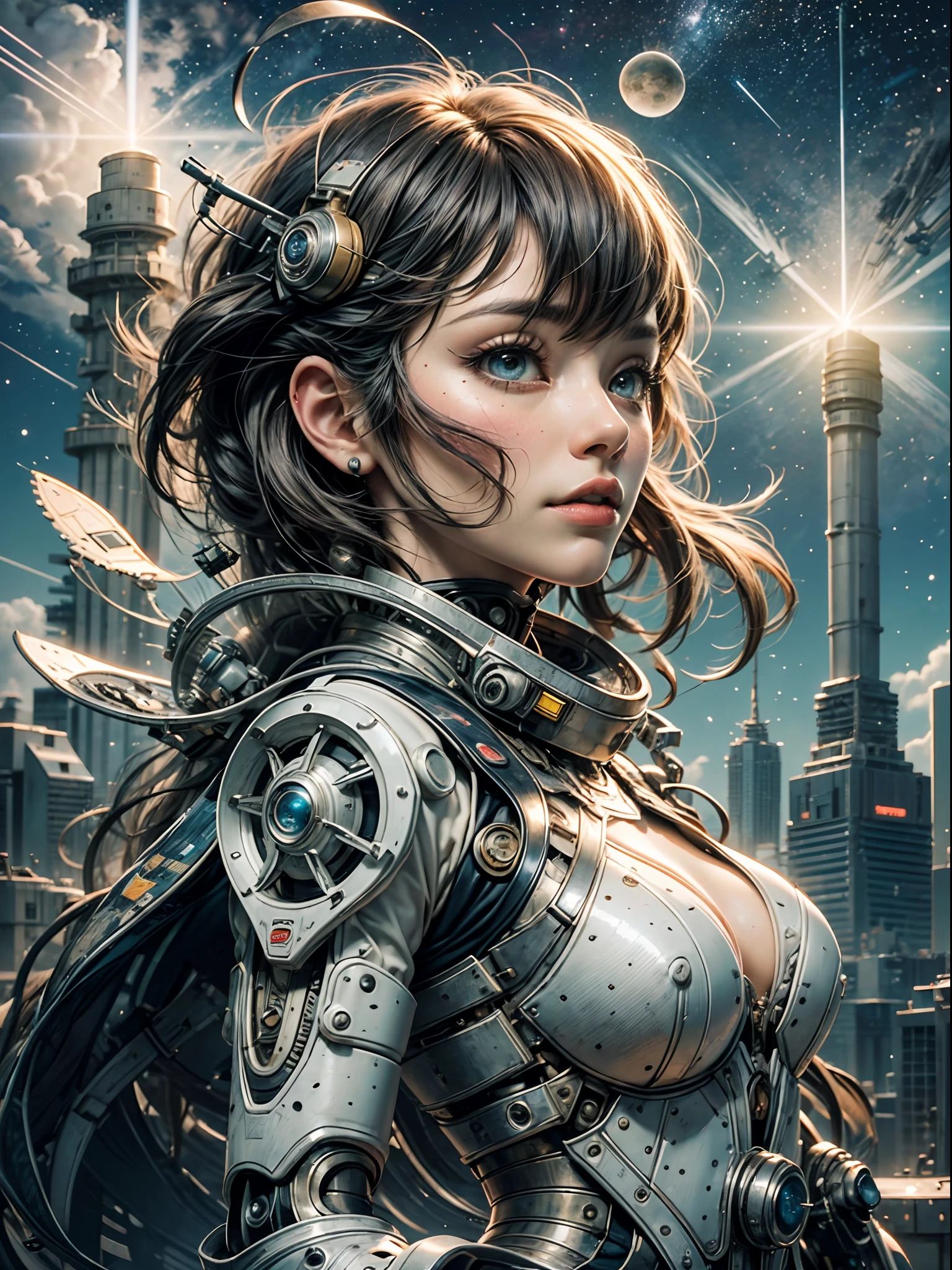 tmasterpiece,1 Monk Warrior Girl With White Tech Suit Clothes,cheveux longs blancs,Lacets,Abstrait vintage Scifi Background,illustration par Moebius,The Art of Ashley Wood,dynamiquesposes,Terre errante,Cosmos Starry Sky
Futuristic architecture, Award-winning architecture, architecture de gratte-cielVille, Style photographique, rendering, Alameda de platanes, Highly detailed dream construction in the architectural styles of Oscar Niemeyer and Ernst Haeckel :: Arquiteturacore :: Large, wide, contrasting avenue in front full of trees, Realistic visuals of plane trees,attrayant beau,Contraste dramatique,softlighting,Delicate heat,Soft light,hyper HD, extremely colorful,beste-Qualit,perfect female form,HighDynamicRange,longs yeux,Unbeatable masterpiece,Peau blanche comme neige,se maquiller,,Starrysky,arbitre,glorieux,Hétéropupille,Reward the Sexy Goddess,Large Metal Mechanical Gears,Strange sky,8k high quality,A pair of big eyes is beautiful and moving,peau blanche,Makeup,Tenue sexy, 【Contexte avec】Large golden equipment,Ruines apocalyptiques,Giant tornado,The setting sun burns the clouds,Several planets,La fin du monde,Several planets,Mards,Jupiter,Thunderbolt, mercure,Strange sky,Giant tornado,blue light,lightening,Grosses machines volantes,Grandes soucoupes volantes,Ovnis,Voiture cool,Tunnel temporel,Nuclear power station,Voiture futuriste,Phares cool,Mechanical Animals,navette spatiale,The rocket takes off and ignites
