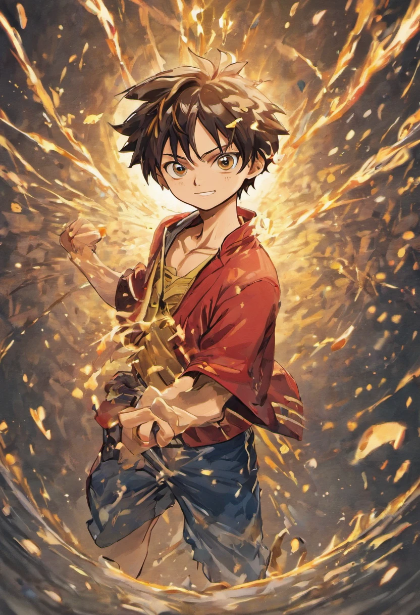 Luffy masterpiece, best quality, one piece, movie still, ship, powerfull