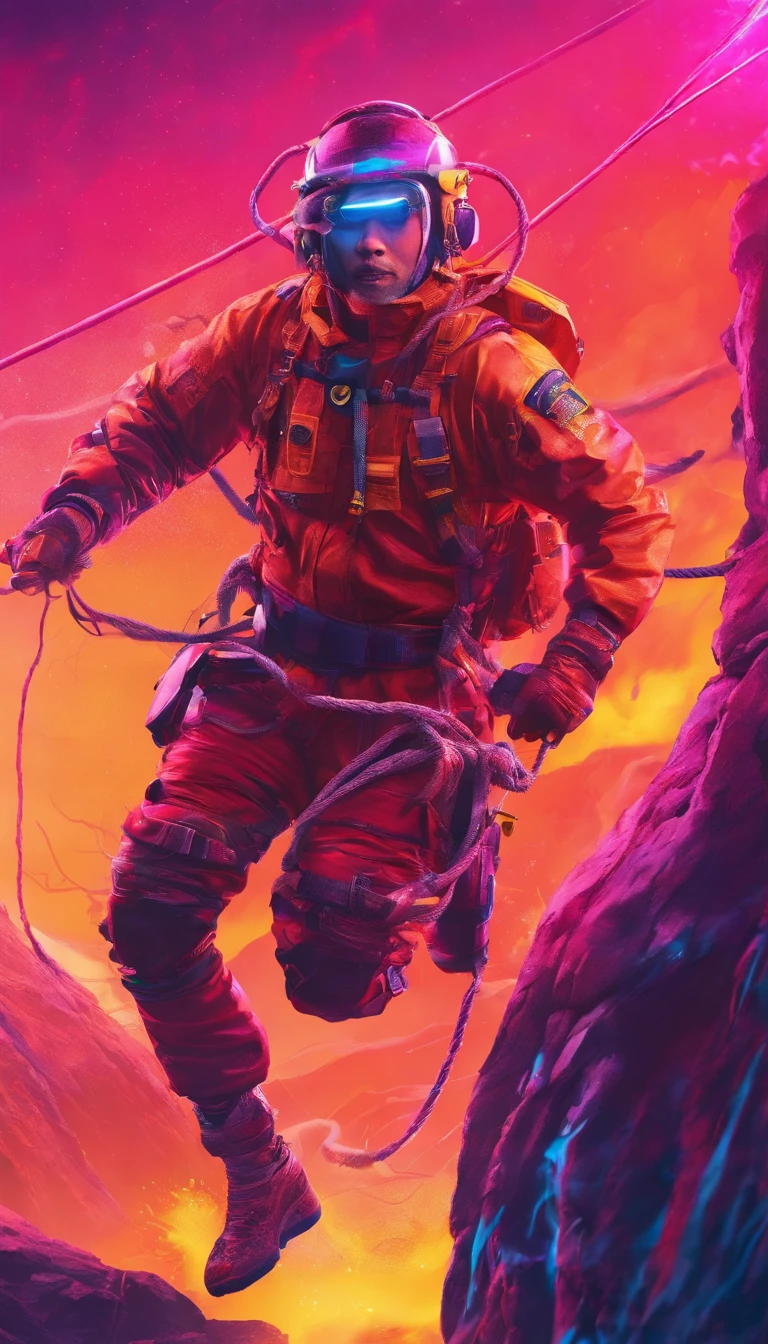 chineseidol,People who carry out rope rescue training,(A group of climbers:1.1),Rescue operations,action sports,climbing,mountain peaks,Cord,challenge,highly,Courage,(Heroic rescue scene:1.2),Emergency Response Team,full body shot of, (Jaw-dropping effect), ,(Studio lighting), hyper HD, International Association of Rope Technology,Explore boldly,Rope rescue techniques,Create a studio-like environment, Enhance visual impact
