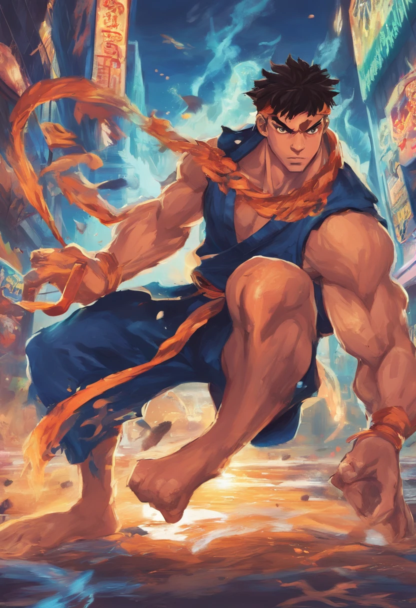 Imagem do percy jackson, lutanto debaixo da agua