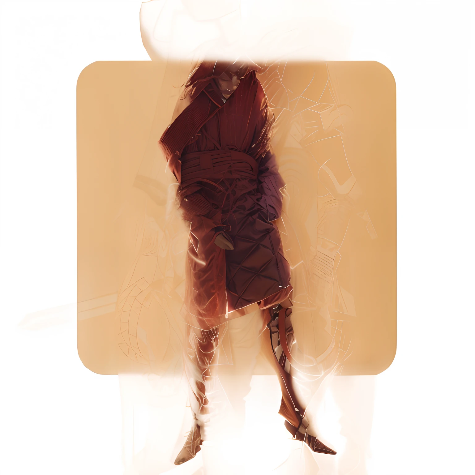 Man with redish coat has magic prostetic leg