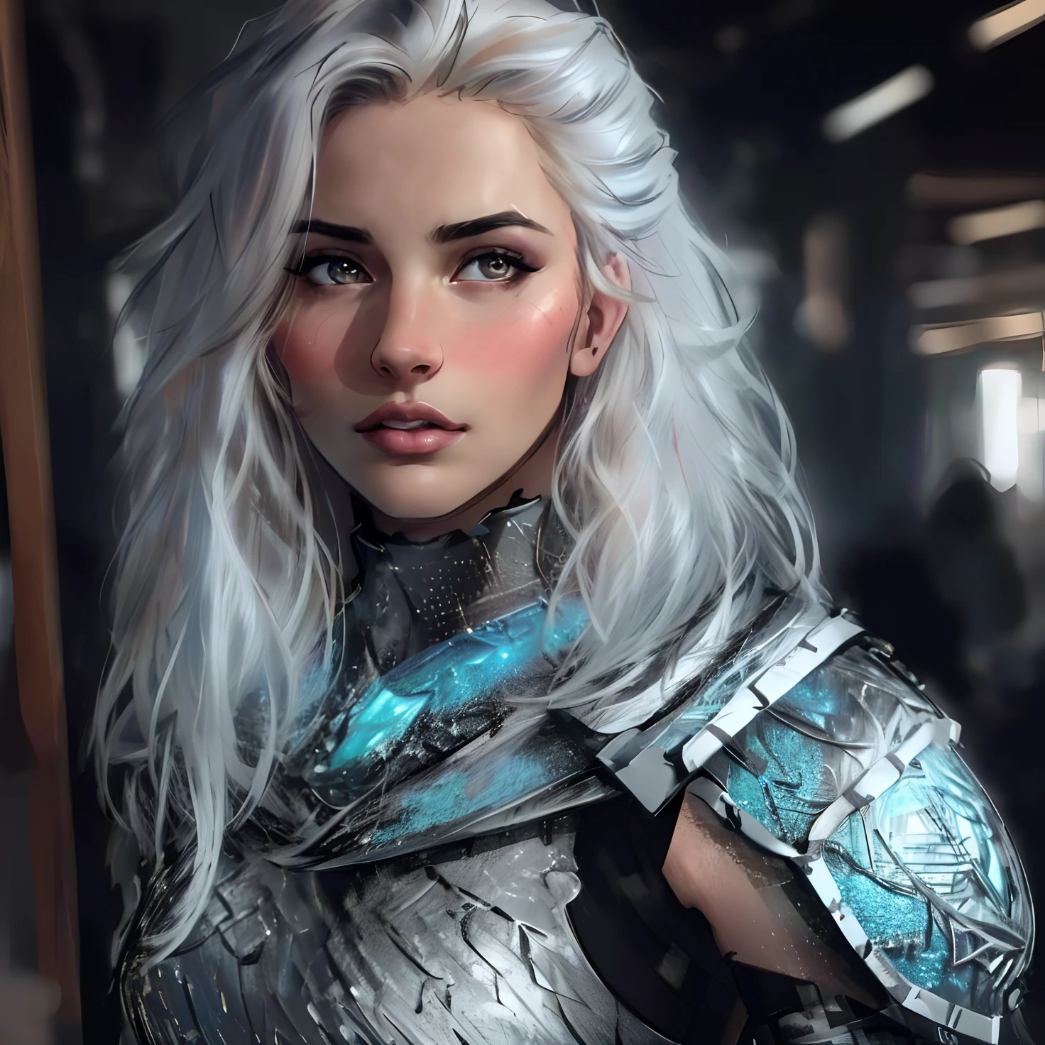 (best quality,4k,8k,highres,masterpiece:1.2),ultra-detailed,(realistic,photorealistic,photo-realistic:1.37), vibrant colors, captivating lighting, stylish atmosphere, a captivating story, stunning portrait, detailed texture, sensual vibe, dark background, dramatic composition, fine brushwork, enigmatic beauty, amazing hair rendering, soft skin tone, alluring gaze