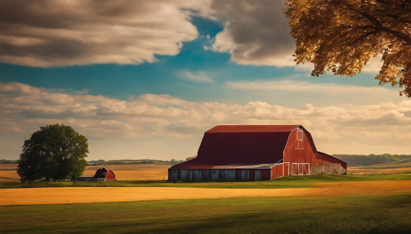 close up on a farm with gigantic land and no animals or plants.