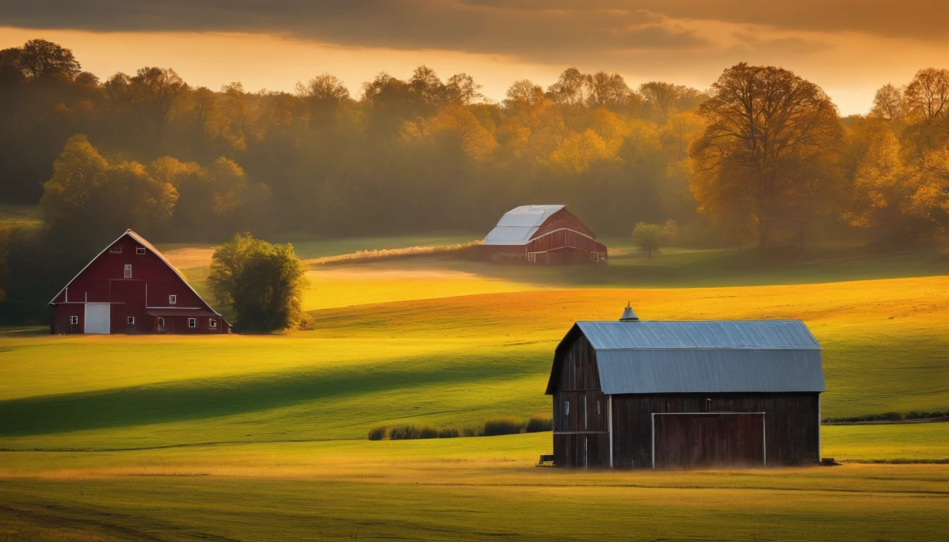 close up on a farm with gigantic land and no animals or plants.