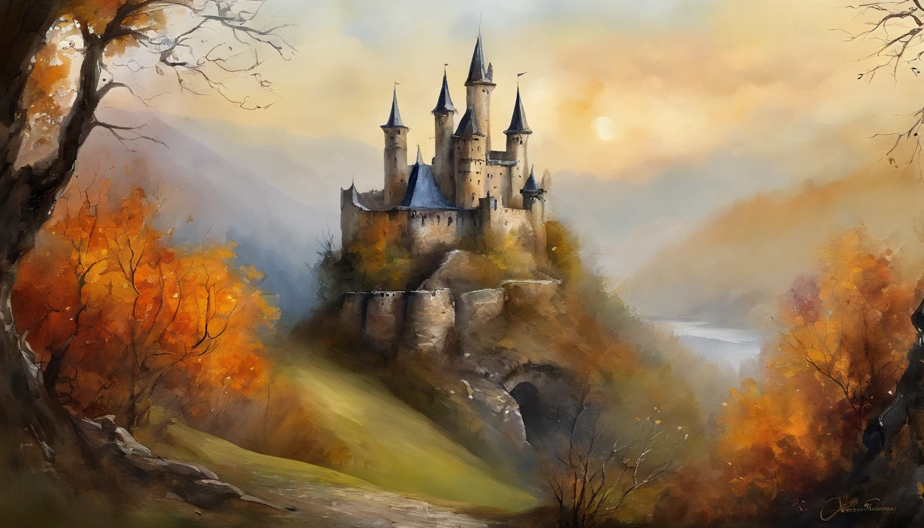 best quality, master part, ultrahigh-resolution, (fotografia realista:1.4), Surrealismo, Semelhante a um sonho,FusionArt, Shadow dancer, magia das sombras,olhos vermelhos, Vampiro de cabelos pretos,Ruined castle in the background