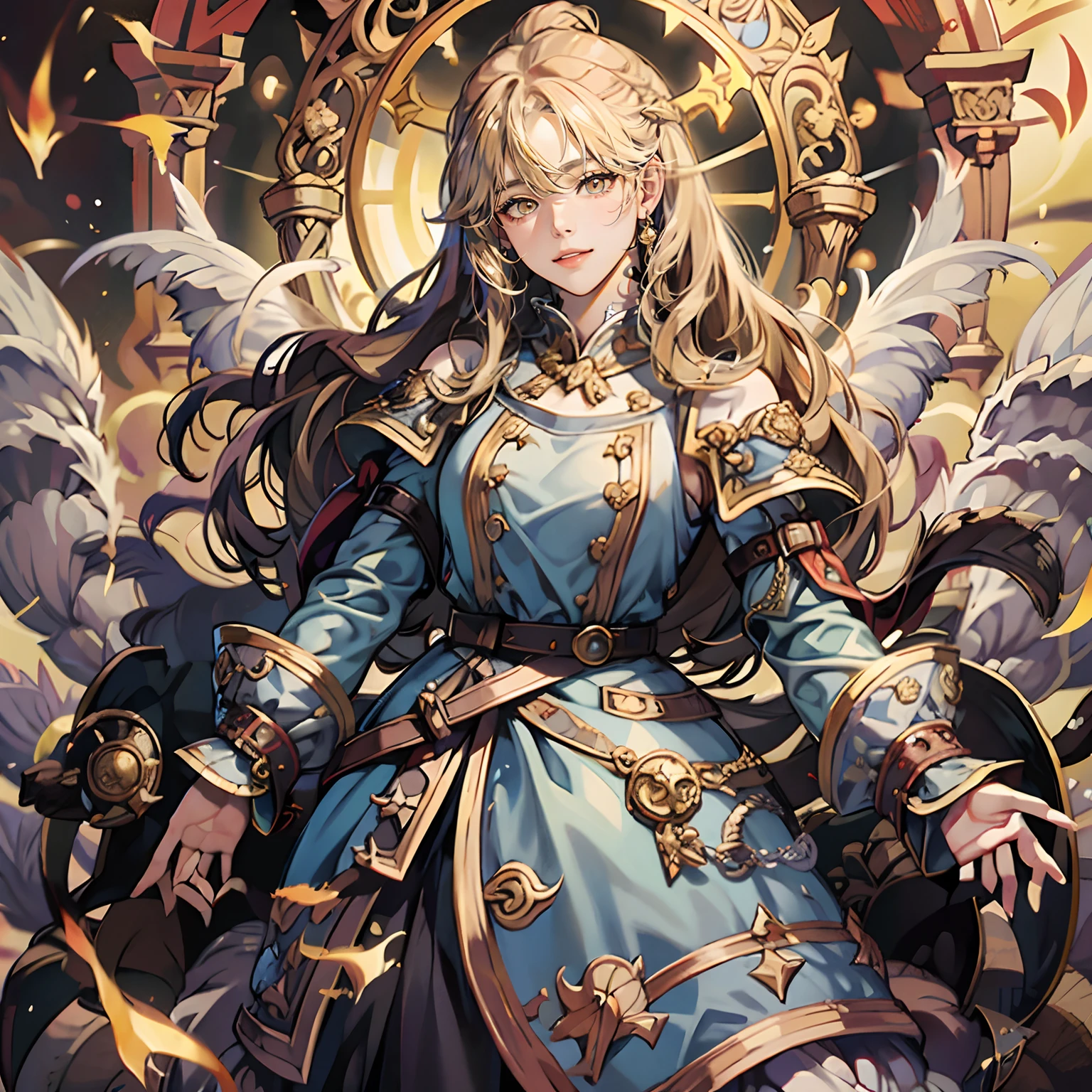Redraw the eyes、Golden Eyes、Realistic CG Girl Eyes、Round eyes、Big eyes、Staring at this、Happy smile、with round face、Round jaws