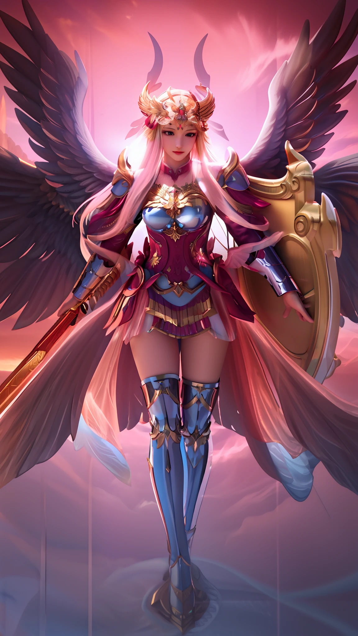 a close up of a statue of a woman with wings, angel in plastic armor, angel knight girl, goddess. extremely high detail, angelic golden armor, mystical atlantean valkyrie, mystical valkyrie, as a mystical valkyrie, tall female angel, full - body majestic angel, seraphim, golden goddess athena, extremely detailed goddess shot, armor angle with wing