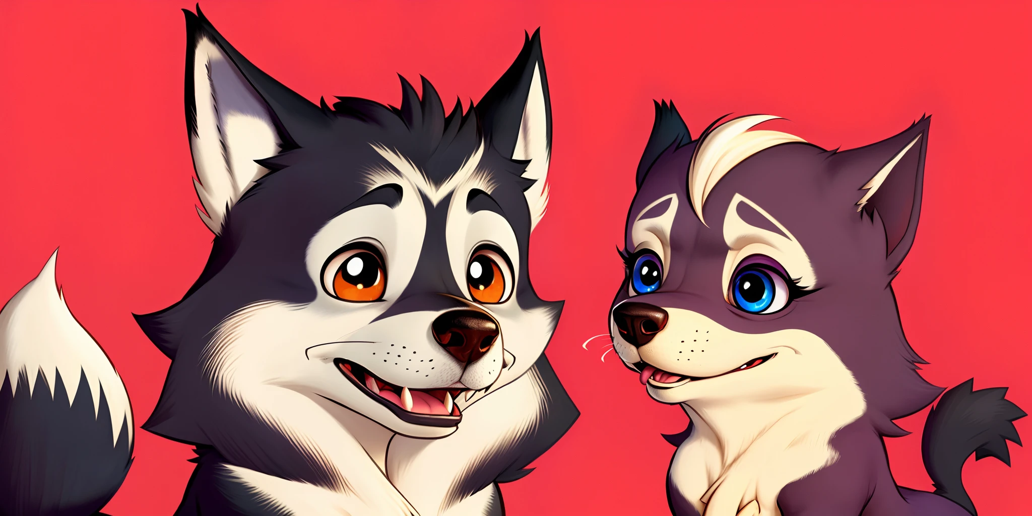Balto with big eyes popping out cartoon