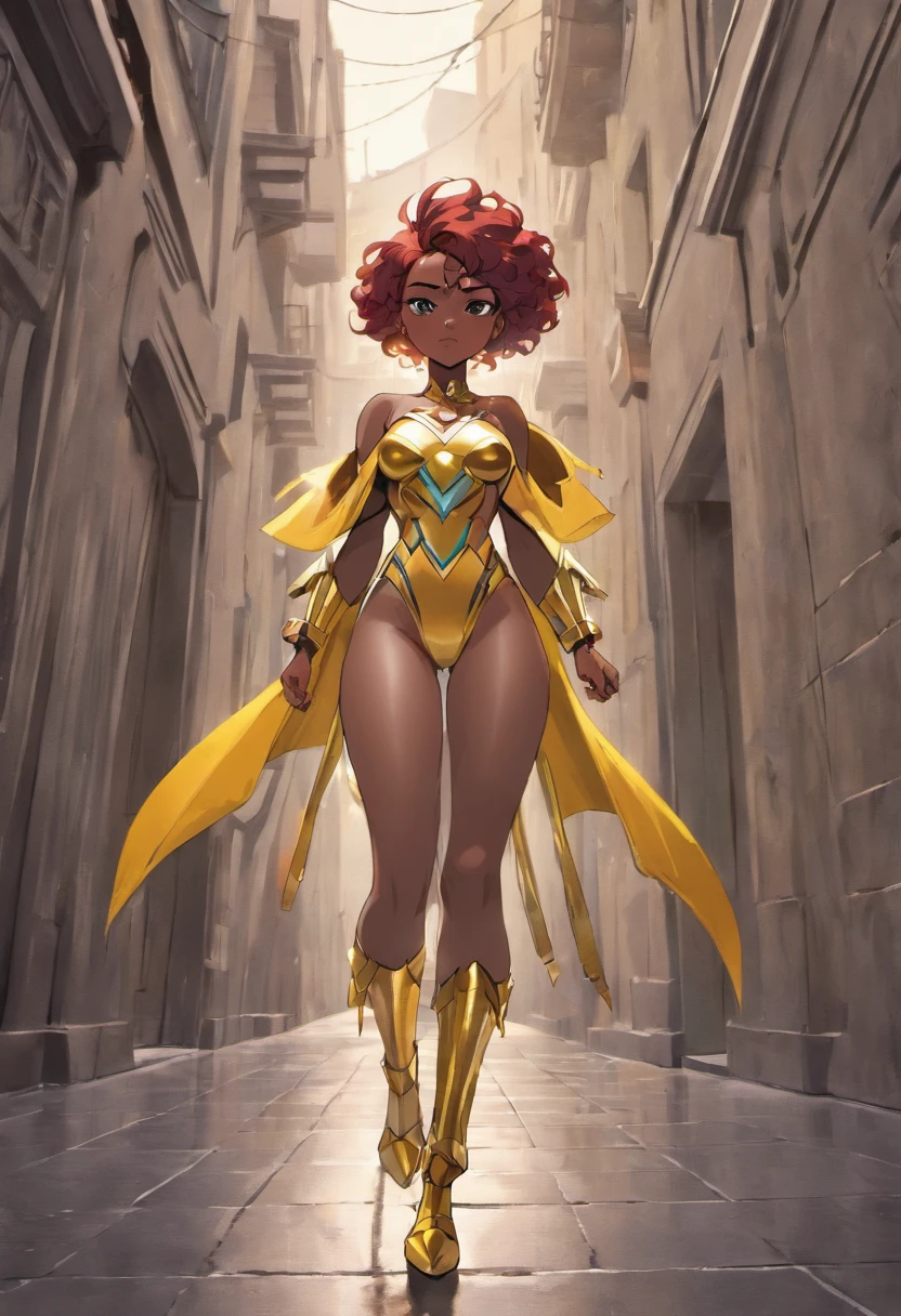 ((instagram photo)) full body photo of 28 year old beautiful ((African woman superhero costume)) strong ((girlboss)) fierce in a ((game of thrones tv show and fictional city of westeros)) (high detailed skin:1.2) 8k uhd, dslr, soft lighting, high quality, film grain ((amateur photo))