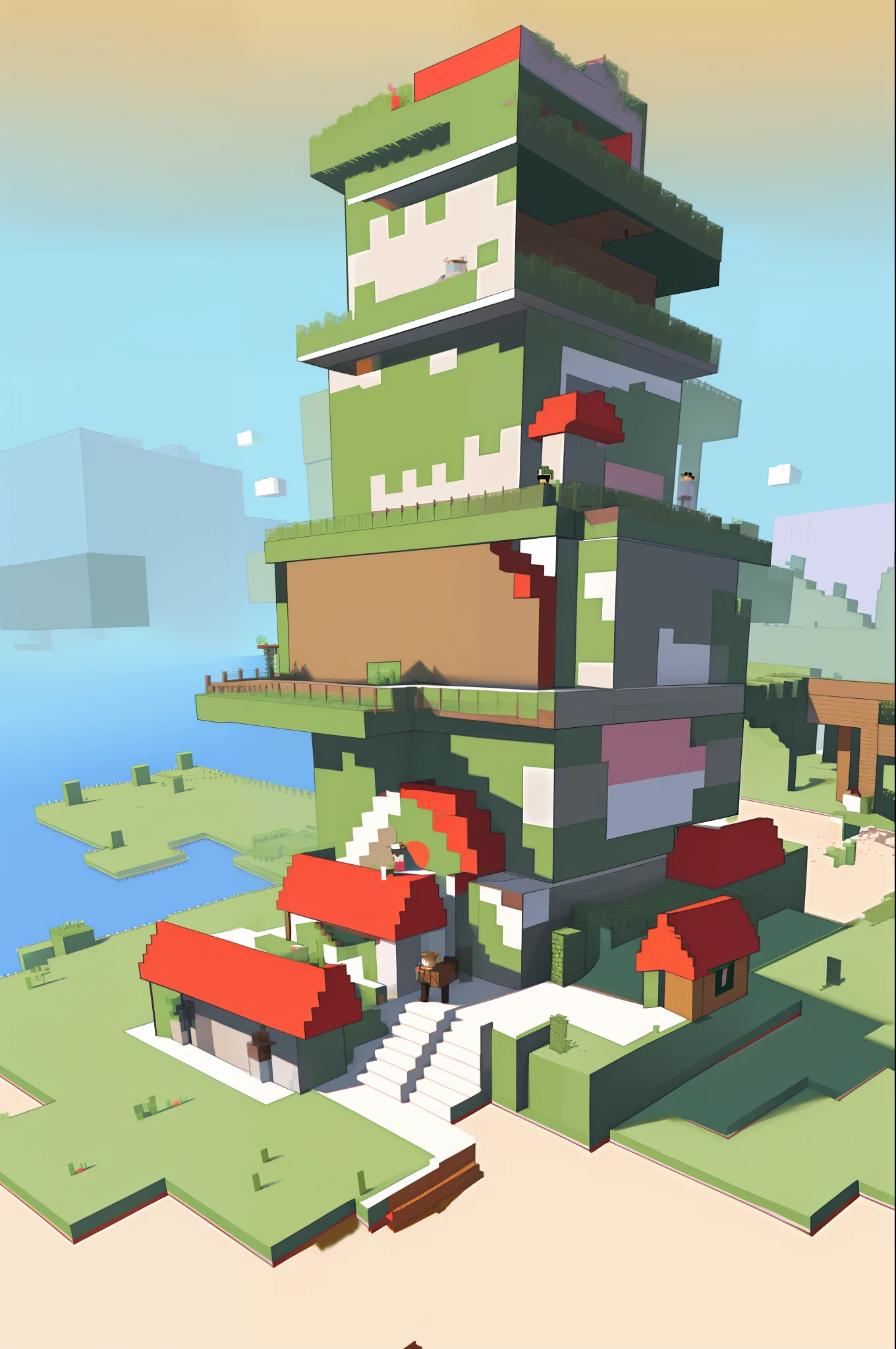 Minecraft base inspired by cottagecore aesthetics and gay chaos