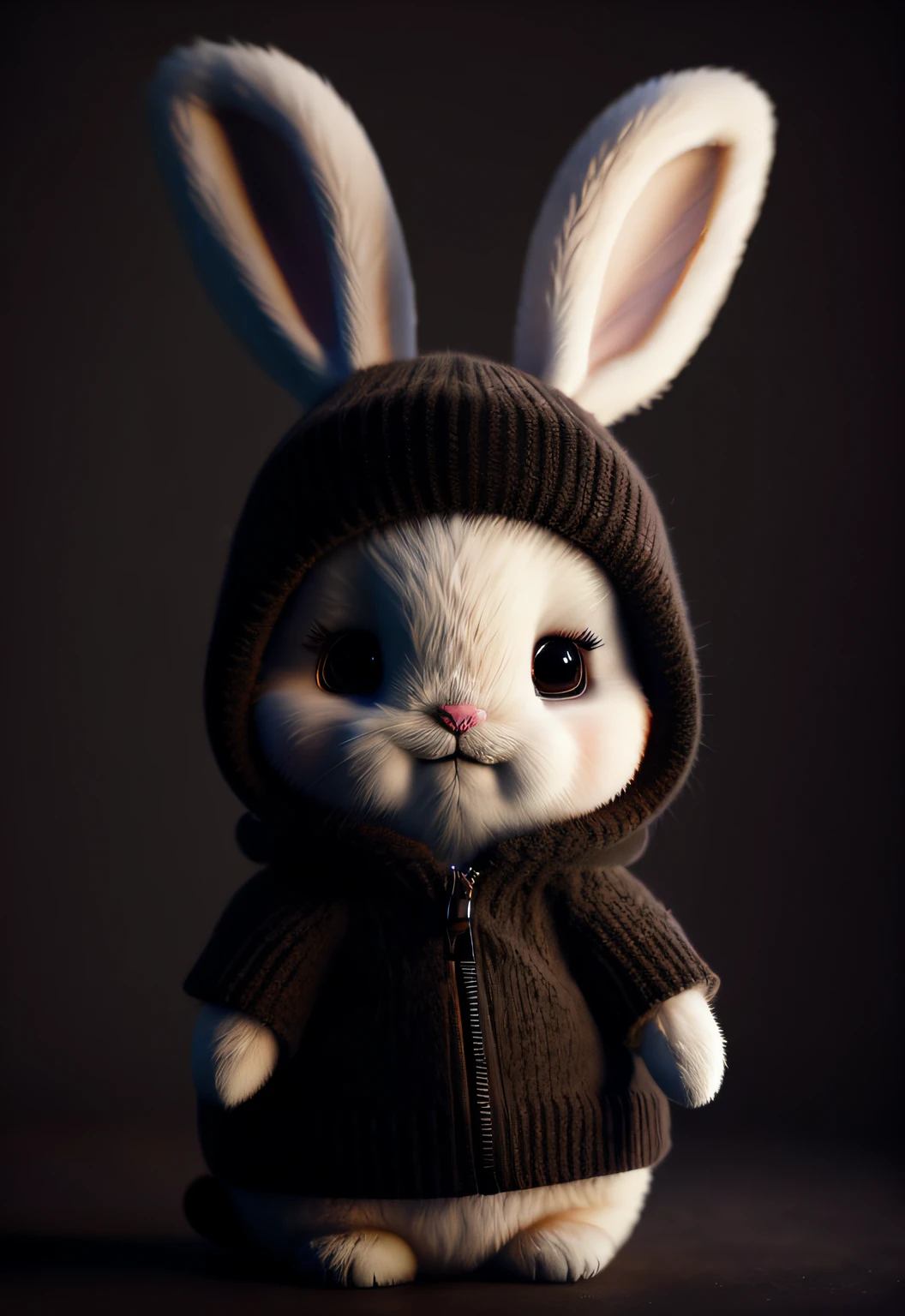 bunny, blur, bunny, flower, nature, no_humans, depth of field, to8contrast style, DARK_Glam, wearing DRK_Glam, deep shadows, (dark: 1.4)