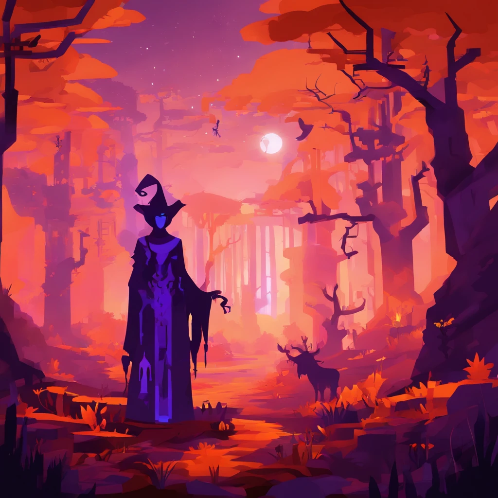 "(best quality, highres, ultra-detailed), The goddess casting mystical glowing spells in a haunted forest, orange and purple hues, portraits, vivid colors, extreme detail description, sharp focus, physically-based rendering, studio lighting, horror, witch, magical, eerie atmosphere, swirling fog, ethereal glow, ancient trees, twisted branches, moonlit sky, mysterious shadows, spellbinding, enchanting, hauntingly beautiful"
