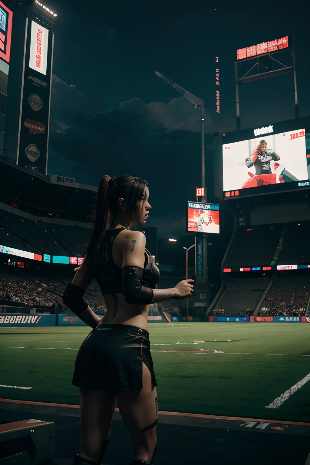 Create Cyberpunk Stadium 4K
