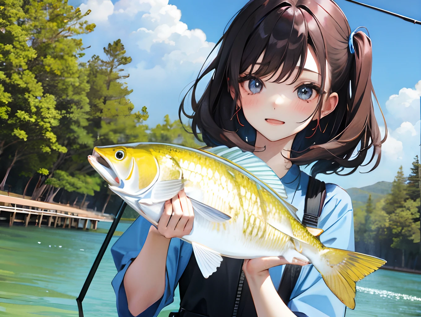 kawaii、girl with、angling