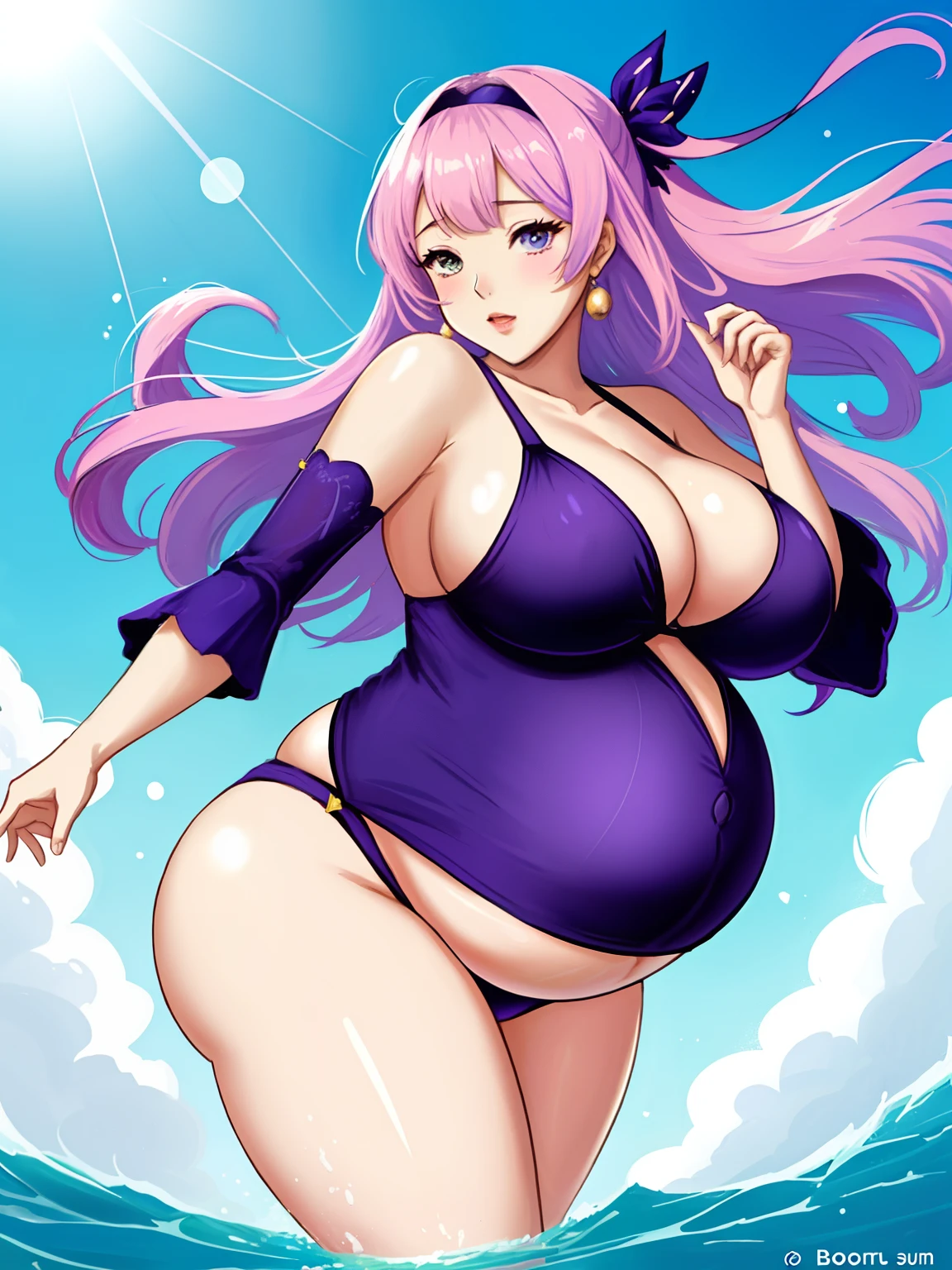 Sexy Mona genshin Impact, without clothes, Ses seins sont gros et nus, Son corps est grand et nu, Ses seins sont pleins de lait, animated girl, girl Impact de Genshin, Son corps est en sueur, Ses membres sont nus, Photo 4k, boobs milk, booty very Big, is fat, hyper pregnant