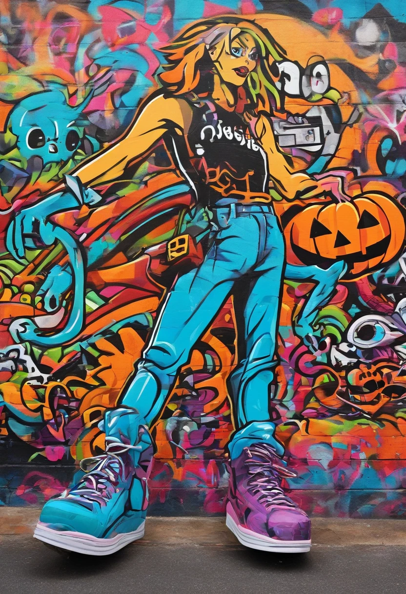 Monsters, rollerskates, Halloween, dancing