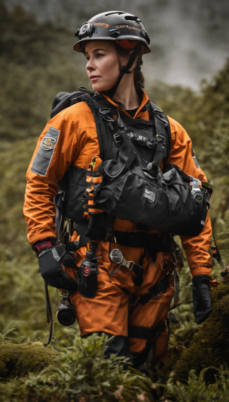 Beautuful Women,People who carry out rope rescue training,Rope rescue techniques,Rescue team,Rescue training, Asian climber, Extremely detailed, Full body photo,,超高分辨率,high detal,Cinematic lighting