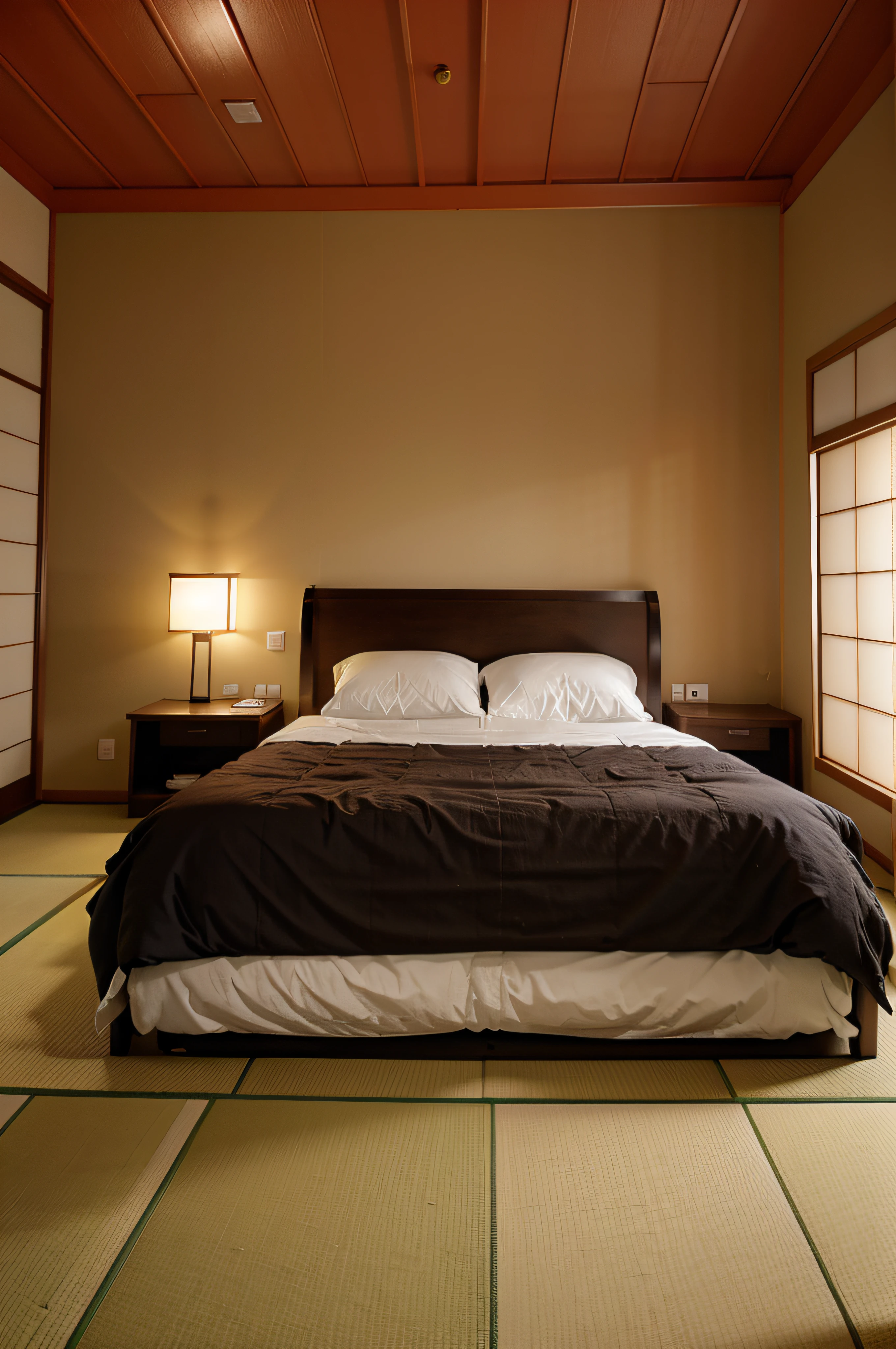 in bright japanese-style room