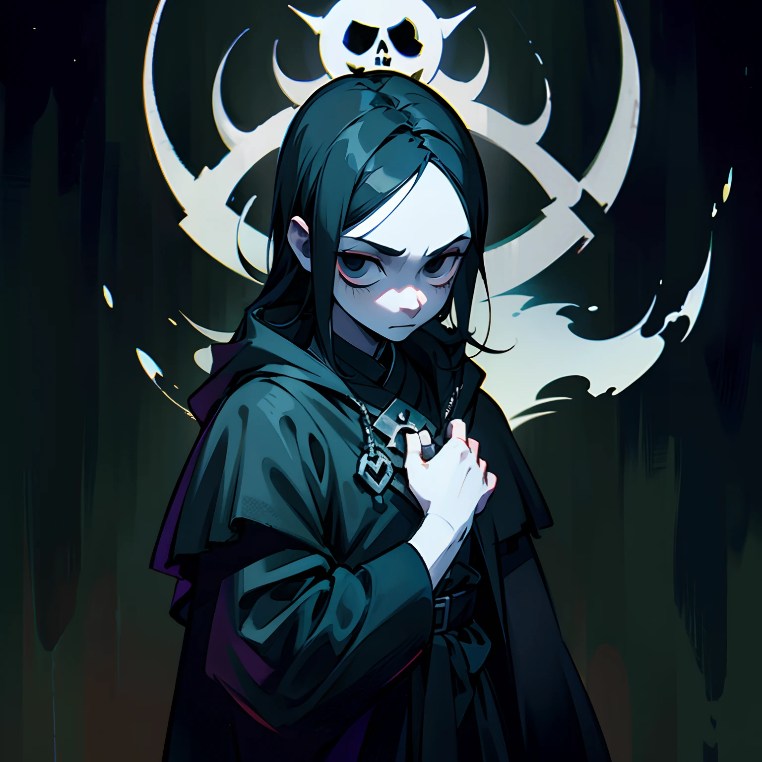 black metal metal if was boy character, black eyes ((solo character)), dark background