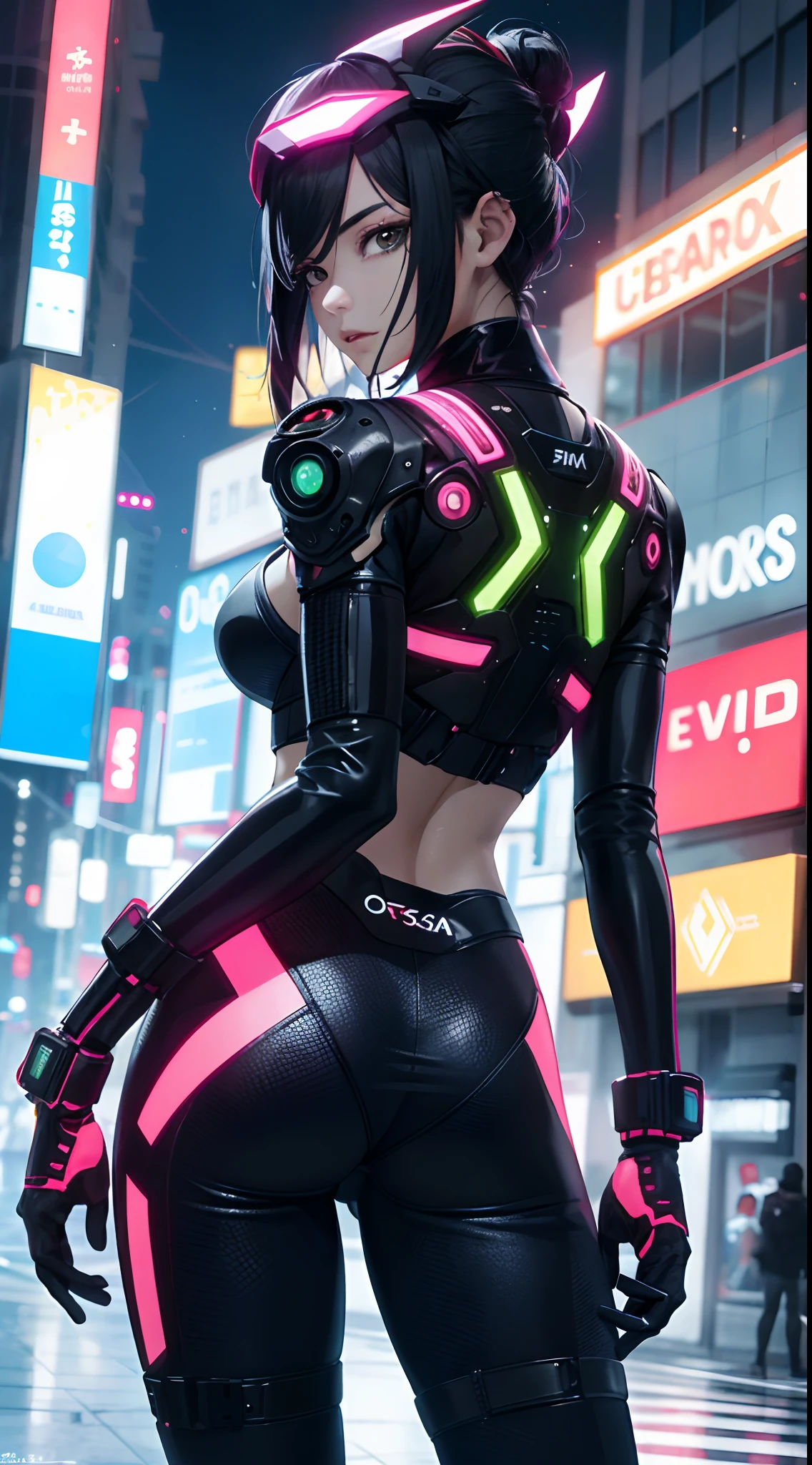 Chica spacepunk,(((1girl))),((linda y hermosa chica de cabello negro)),

(senos grandes:1.4),Saggy breasts,(((cabello negro ondulado:1.35,Cabello absurdamente largo y descuidado,cabello desordenado,colored inner hair,ear breathing))),((Neon purple eyes:1.3,ojos intrincados,hermosos ojos detallados,Neon colored eyes:1.5,ojos brillantes,eyes symmetrical)),((gordo)),(((Piel lustrosa:1.5,piel brillante: 1.5,piel bronceada,piel brillante,piel muy brillante,cuerpo brillante,plastic glitter skin,piel brillante exagerada,piel iluminada,piernas mojadas))),(spider lower abdomen,cintura estrecha,cadera ancha,atletic body,piernas infladas,Dedos delicados y detallados,Cuerpo detallado,manos humanas,(Cara detallada)),

Lindo,guarra,erotic,((NSFW)),

Zettai Ryouiki,Ropa reveladora,Mostrar piel,(wearing a mechanical space body armor:1.3,orange Micro Bikini,piernas desnudas),con micro ropa,casi totalmente desnudo,con poca ropa,white Tanga diminuta,Escote generoso,((ropa mojada,Traje intrincado,Ropa intrincada)),

dynamic  pose:1.0,avergonzado,(centrado,Escala para ajustarse a las dimensiones,Regla de los tercios),

(Special station:1.4) ,Cyberpunk city by the ocean at night, with bright neon signs and dark storm clouds and puddles,

Altas Resoluciones, foco nítido, (Ultra detallado, extremadamente detallado), (Ilustraciones fotorrealistas:1.37),(fondo de pantalla CG 8k extremadamente detallado),((Tema de fondo synthwave)),(((colores vibrantes,))),(intrincado),(Obra maestra),(La mejor calidad),Synthwave Neon Colors,