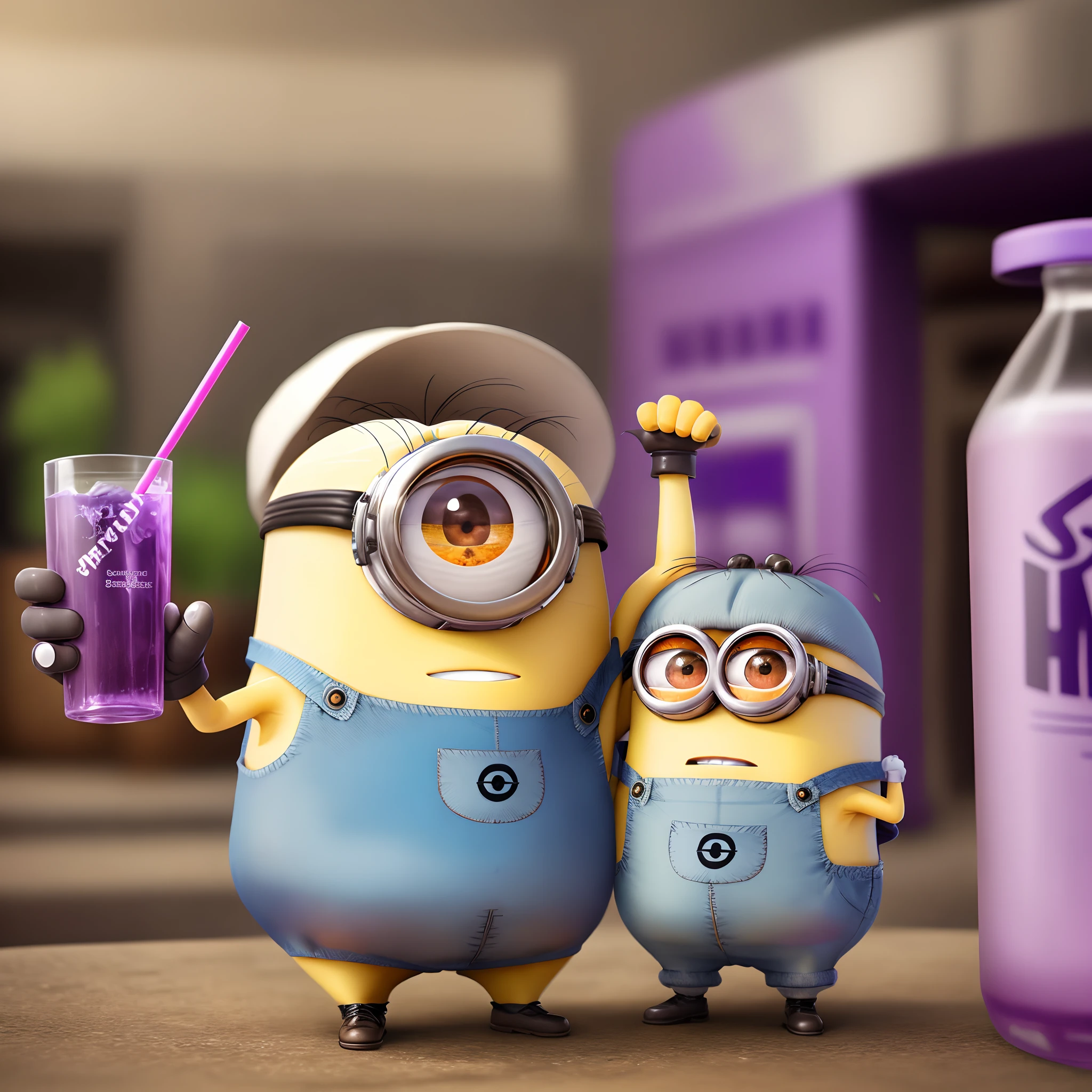 Gangster Minion holding purple sprite