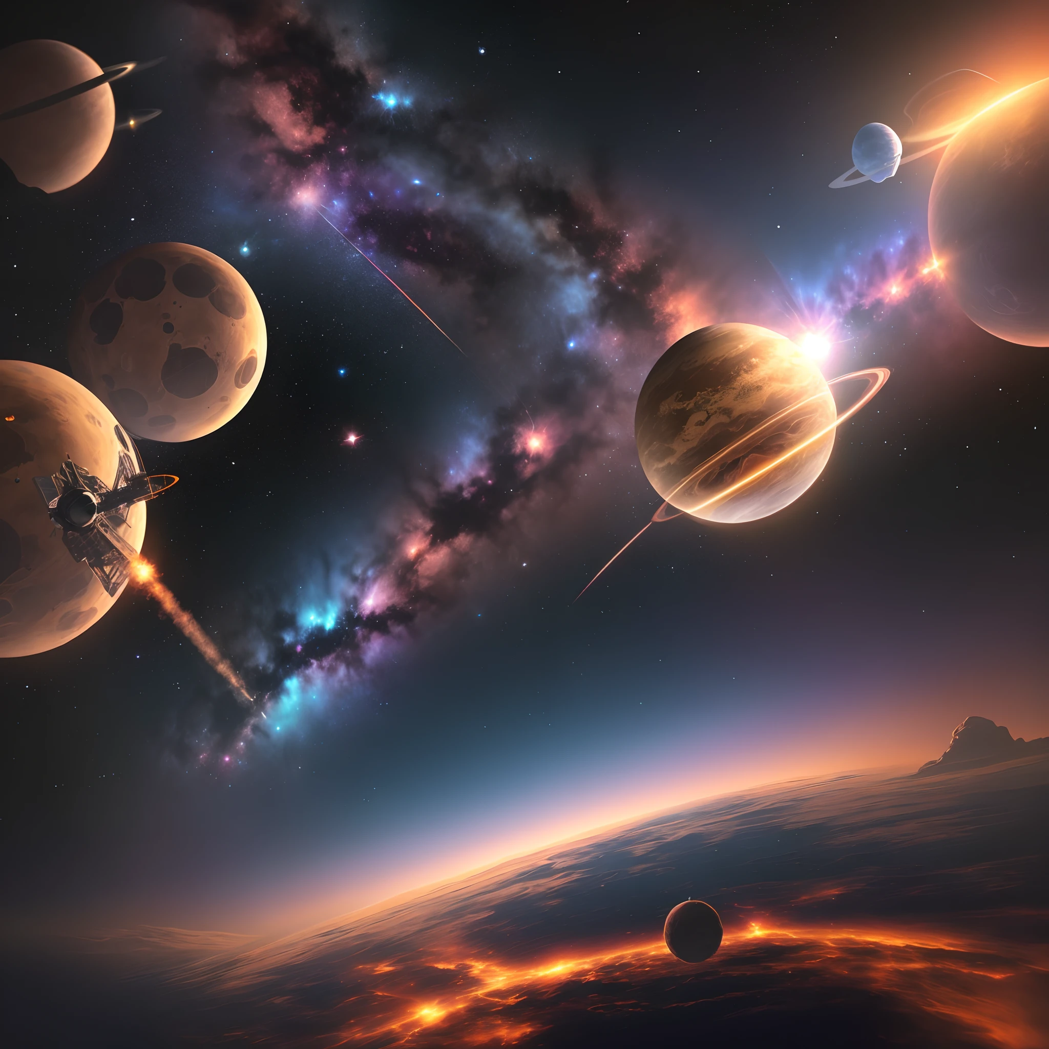 Outer Space Background Space War