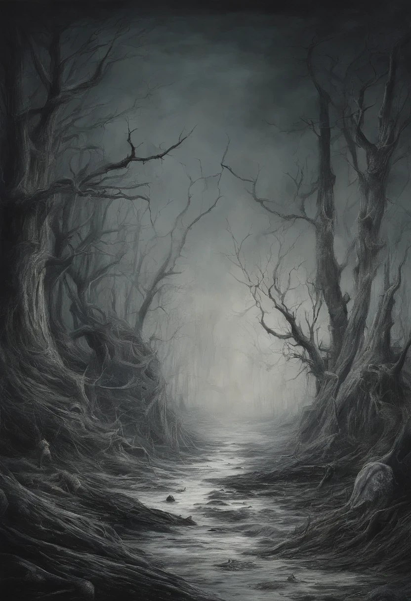 There is ugliness in beauty, But there is also beauty in ugliness. No estilo de Adrian Ghenie, esao andrews, Jenny Saville, Eduardo Hopper, Surrealismo, Arte Sombria de James Jean, Takato Yamamoto, Minimalismo inkpunk. No estilo de Tim Burton. lo gothic.