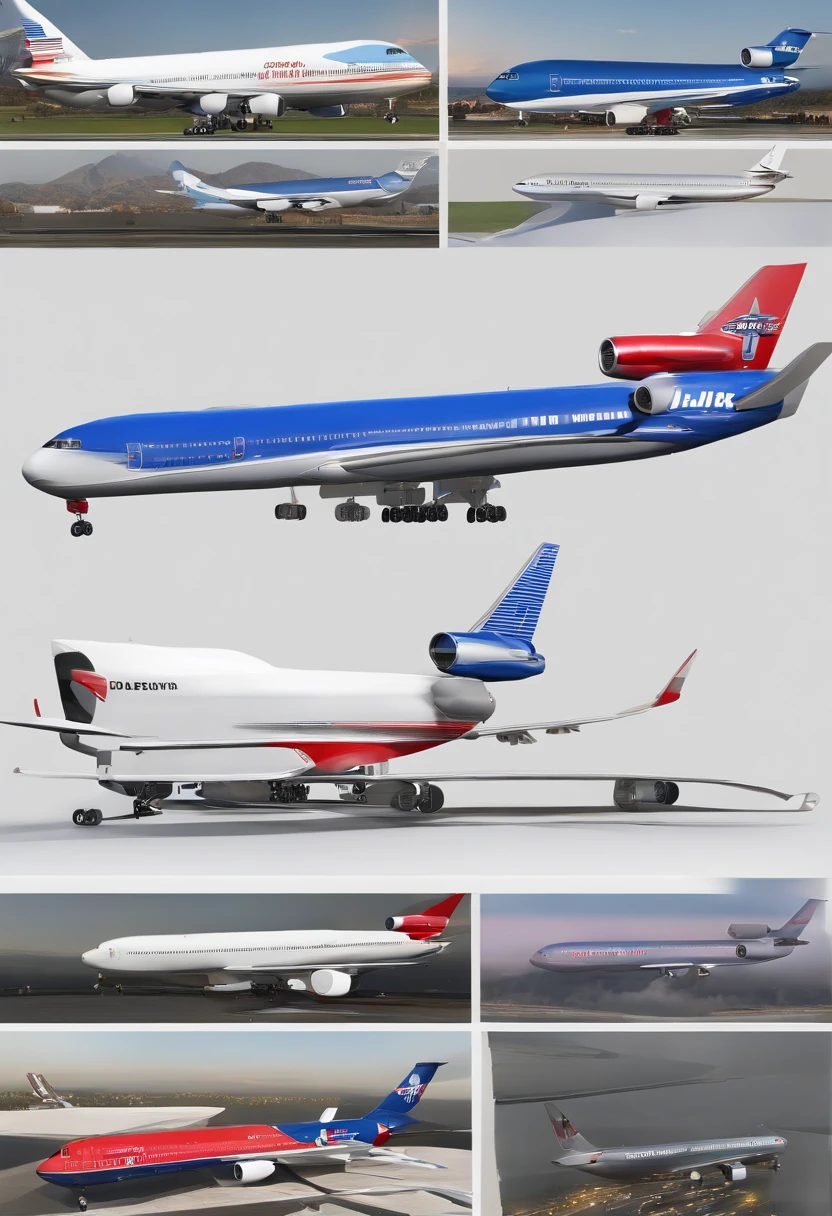 Design an ultra-realistic md-11 airplane